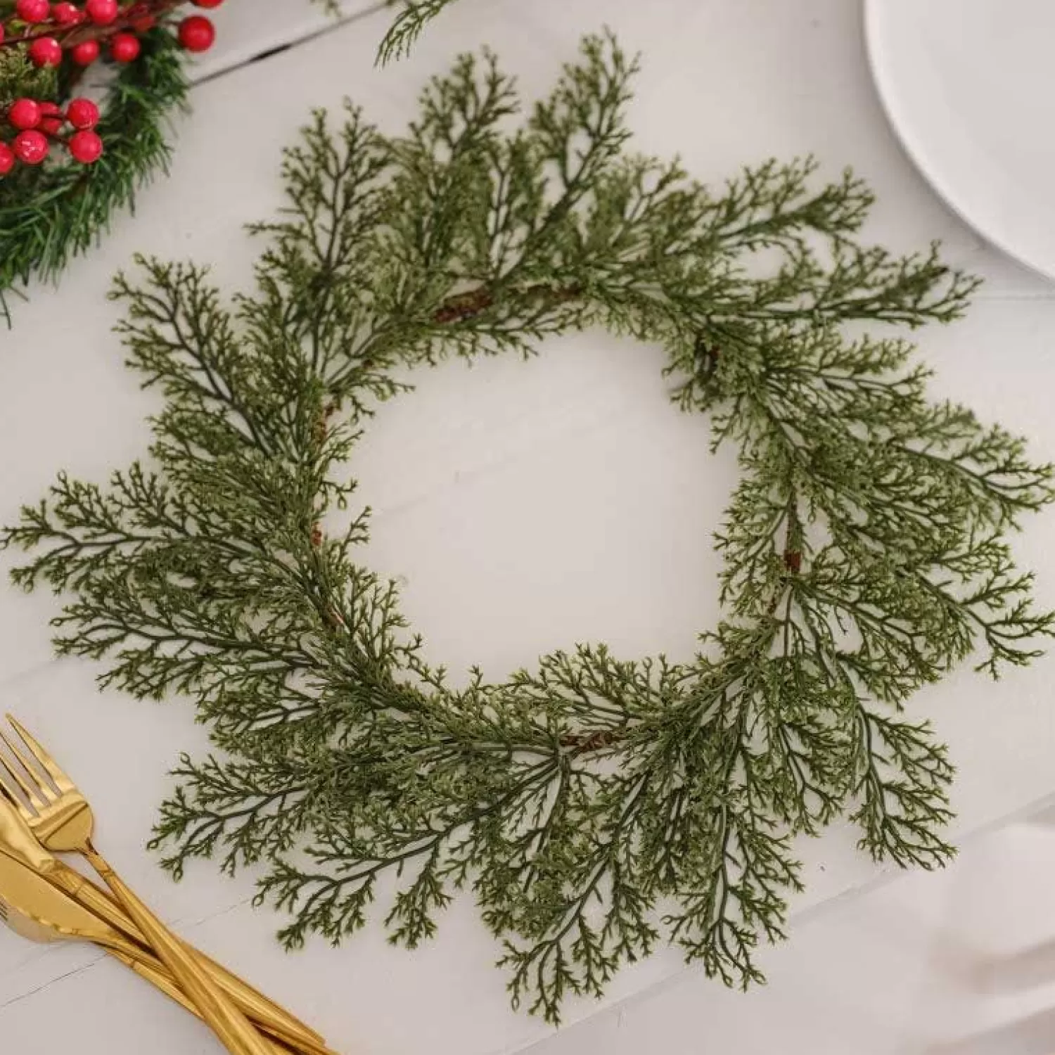 Foliage Christmas Plate Mats - 40Cm (4Pk)<Party Delights Best Sale