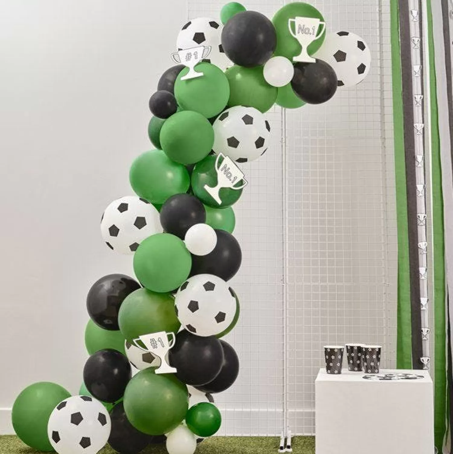 Shop Party Delights Football Balloon Arch - 70 Balloons