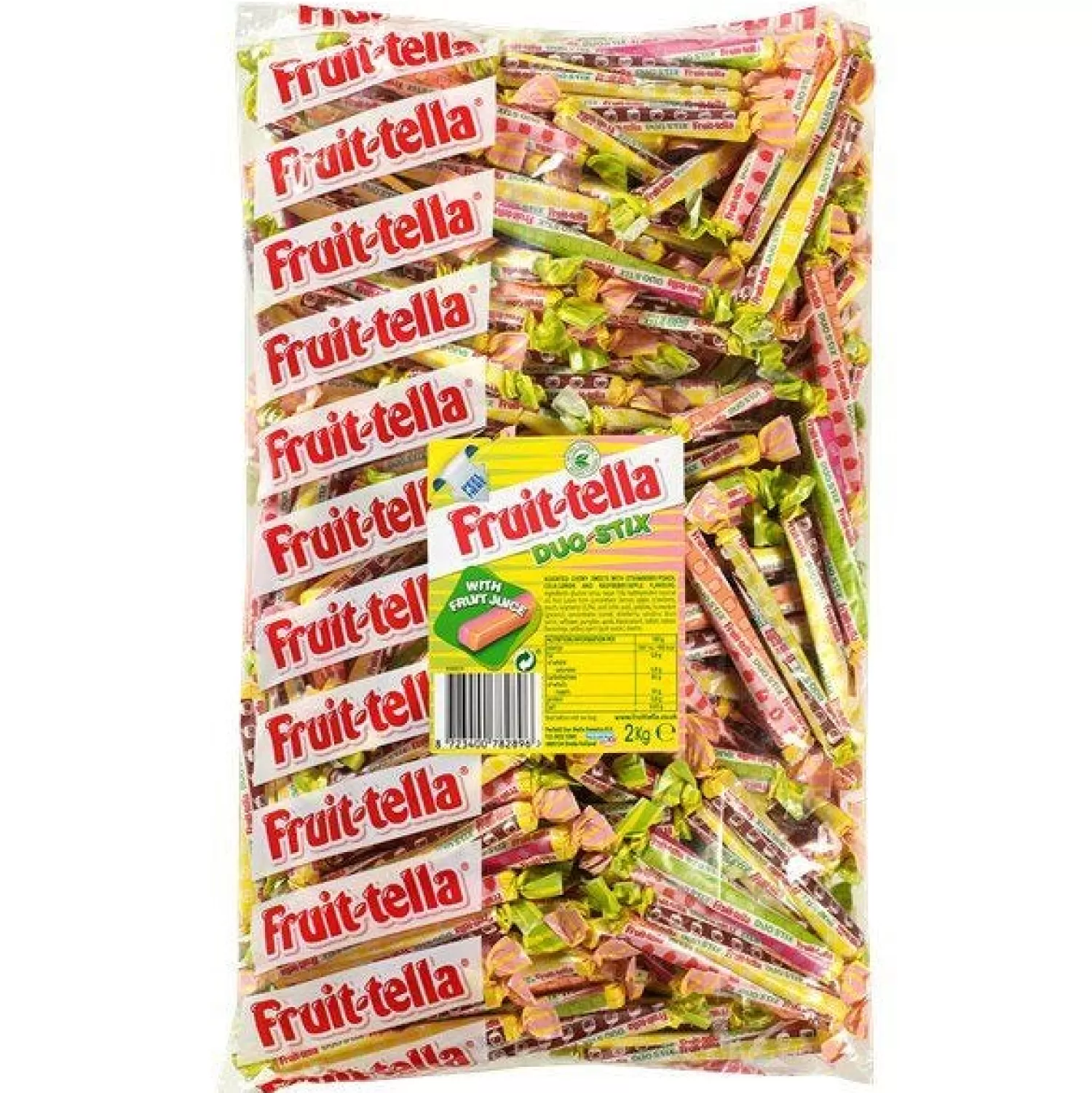 Fashion Party Delights Fruit-Tella Duo Stix Bulk Bag - 2Kg