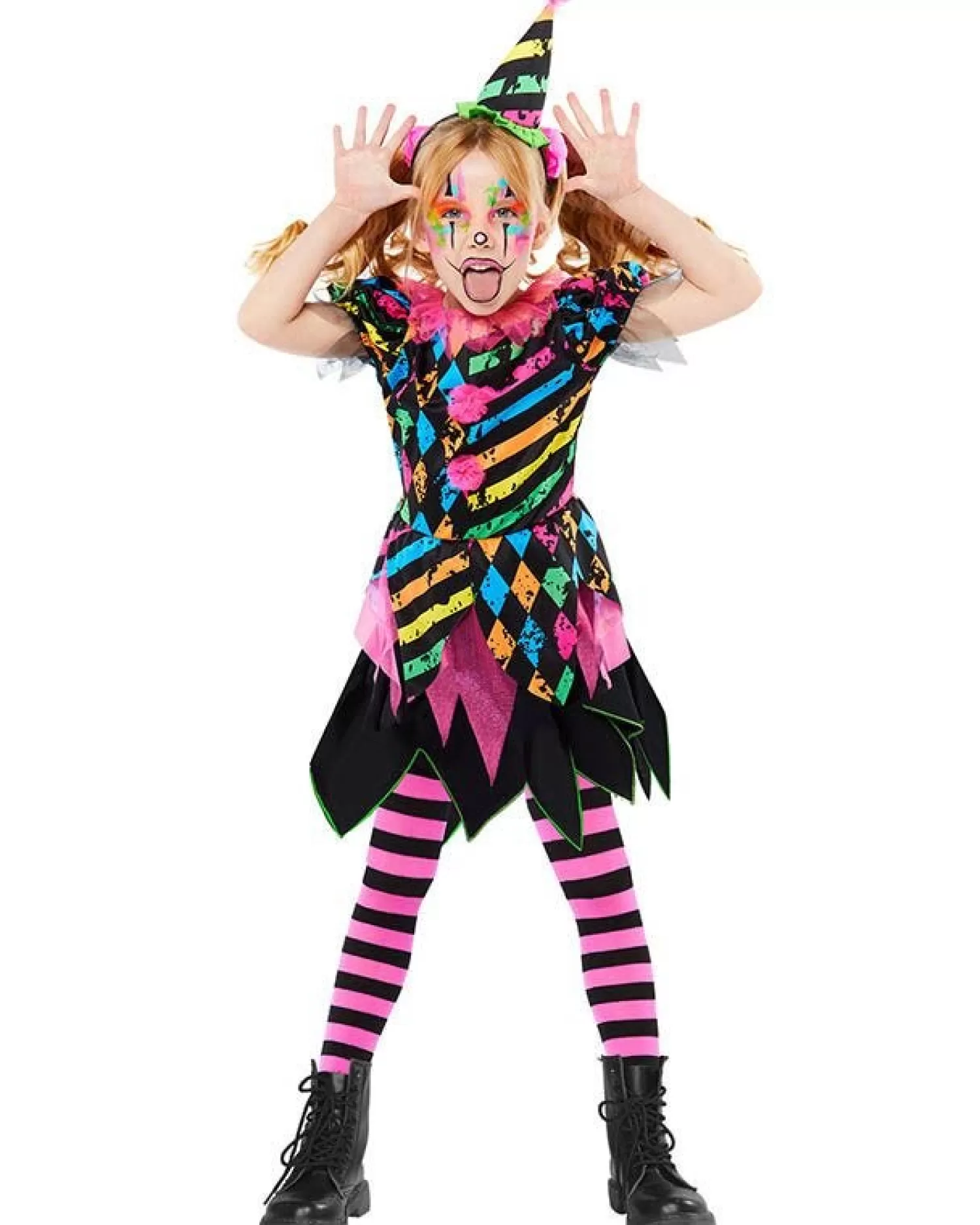 Funhouse Clown Dress - Childs Costume<Party Delights Clearance