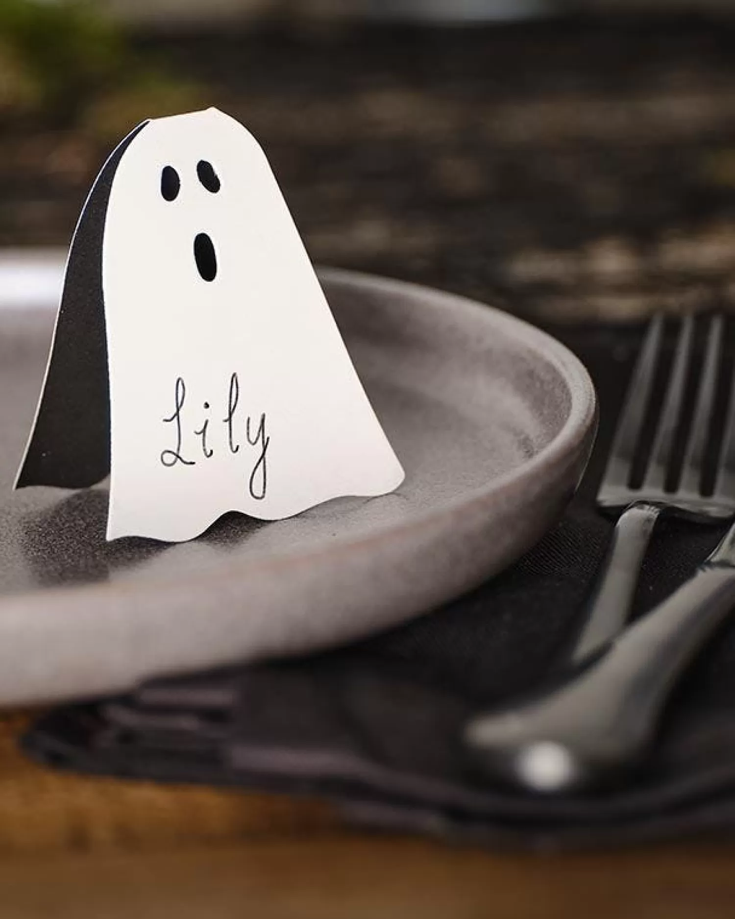 Ghost Paper Place Cards (6Pk)<Party Delights Clearance