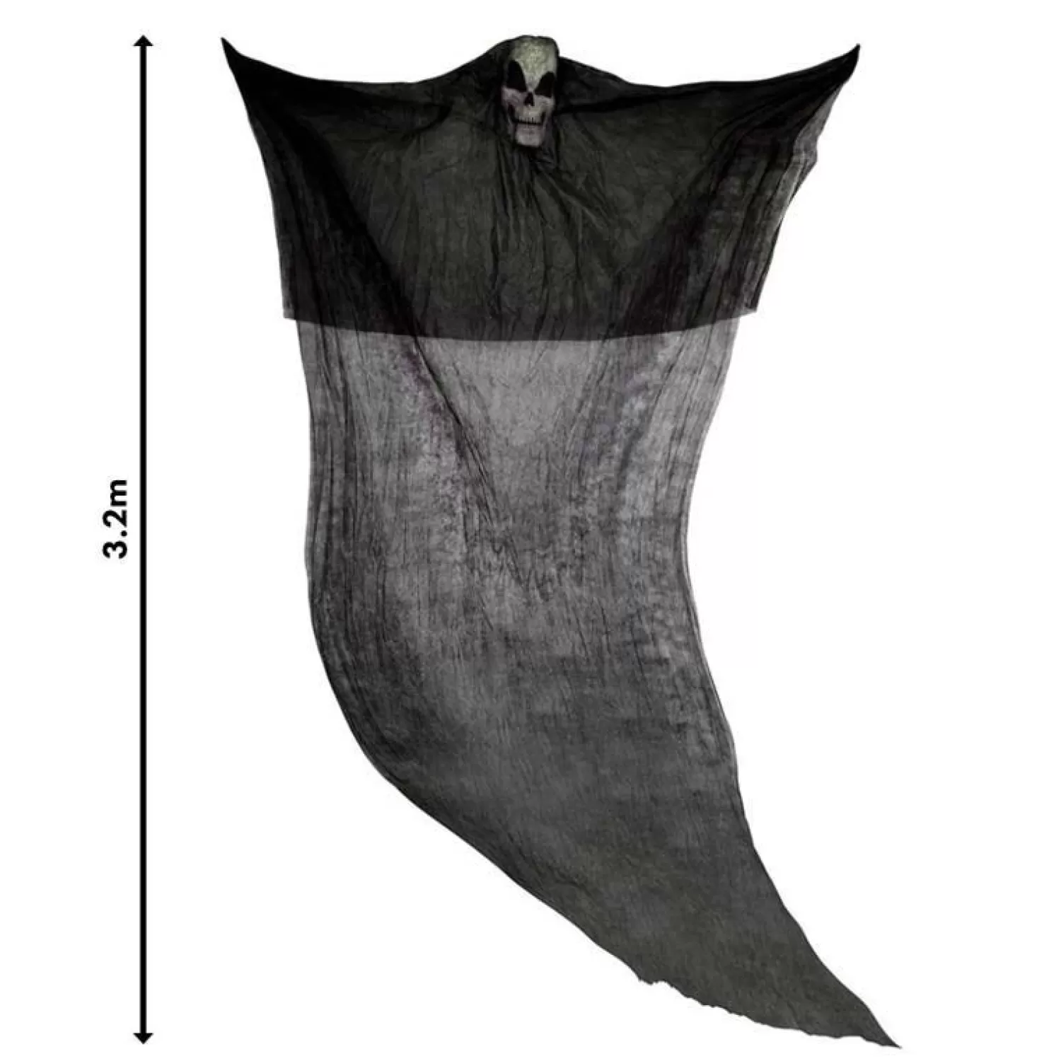 Giant Hanging Ghost - Black 5M<Party Delights Hot