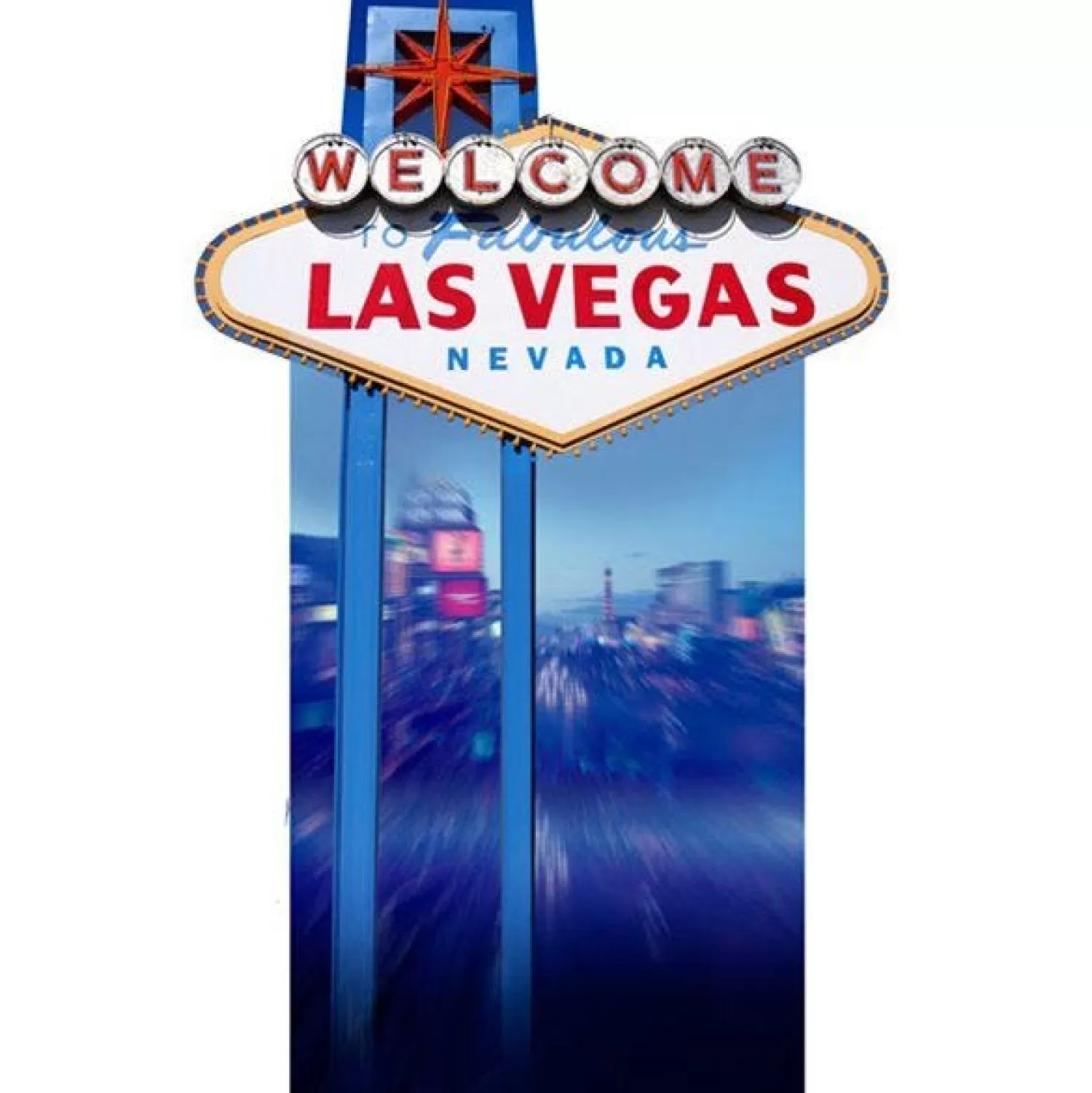 Store Party Delights Giant "Welcome To Vegas" Cardboard Cutout - 190Cm X 99Cm