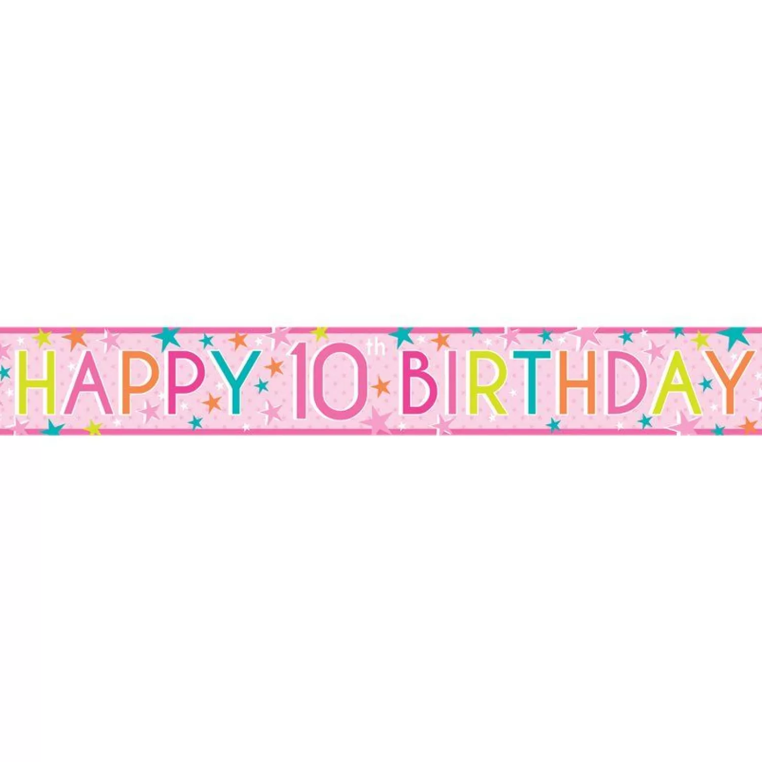 Clearance Party Delights Girls 10Th Birthday Paper Banners - 1M (3Pk)