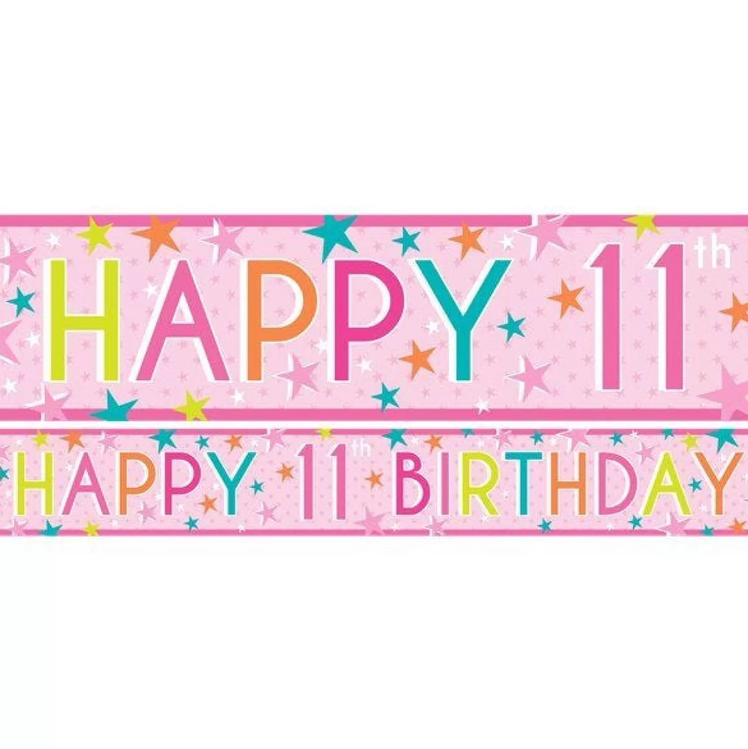 Online Party Delights Girls 11Th Birthday Paper Banners - 1M (3Pk)