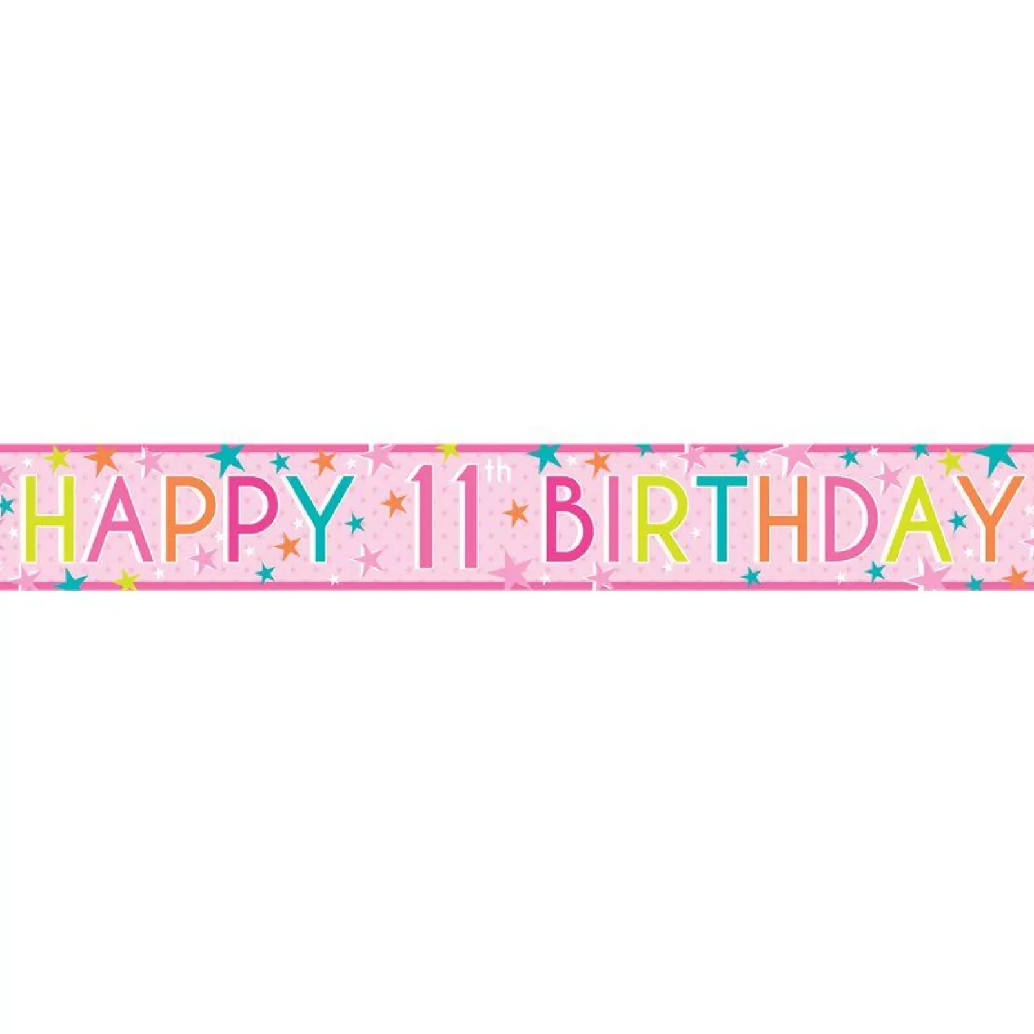 Online Party Delights Girls 11Th Birthday Paper Banners - 1M (3Pk)