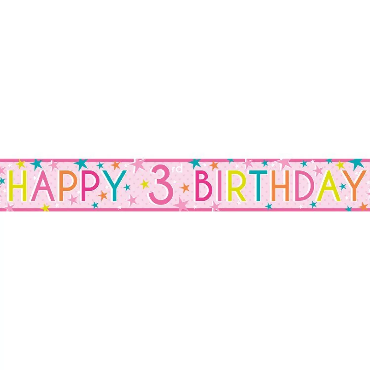 Sale Party Delights Girls 3Rd Birthday Paper Banners - 1M (3Pk)