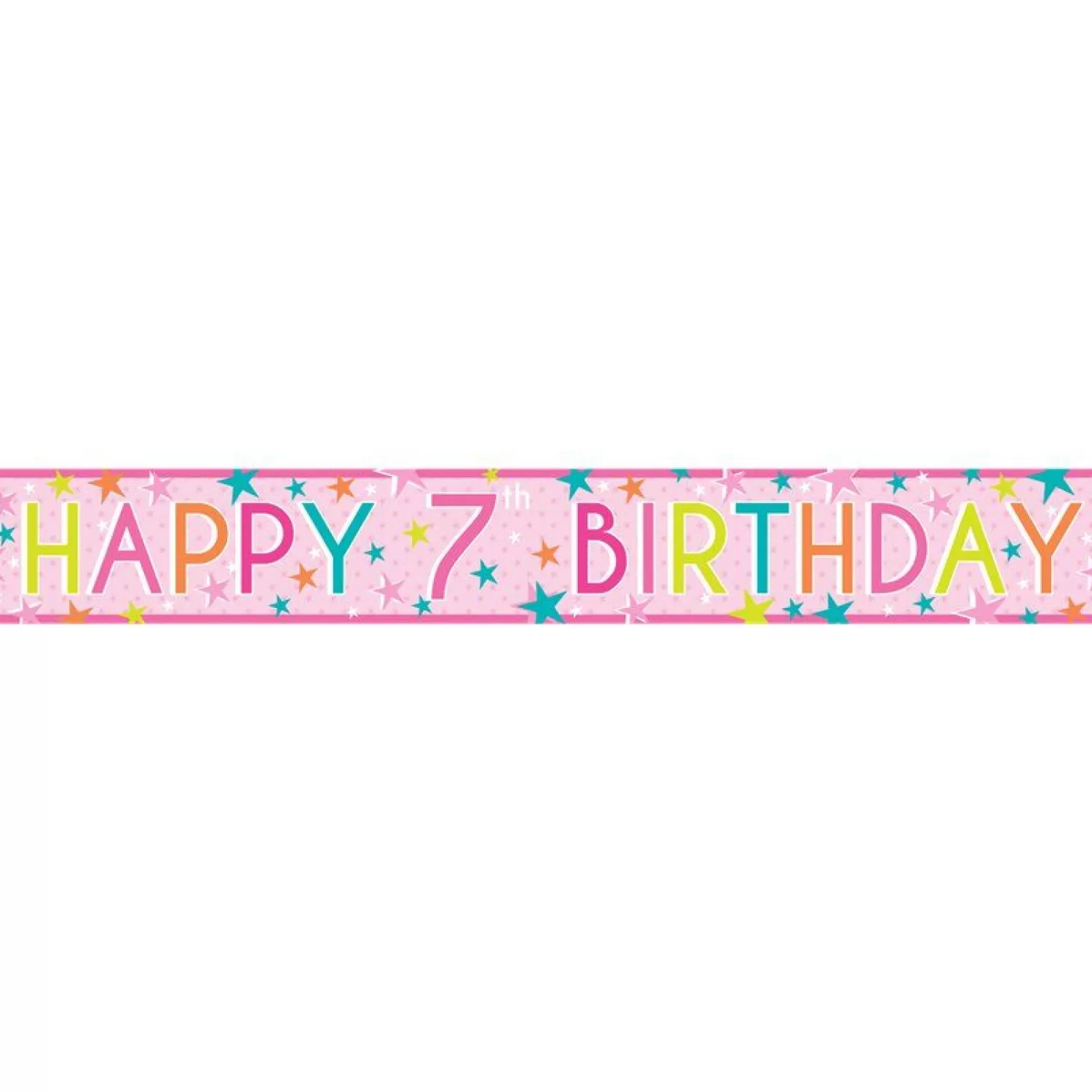 Best Party Delights Girls 7Th Birthday Paper Banners - 1M (3Pk)