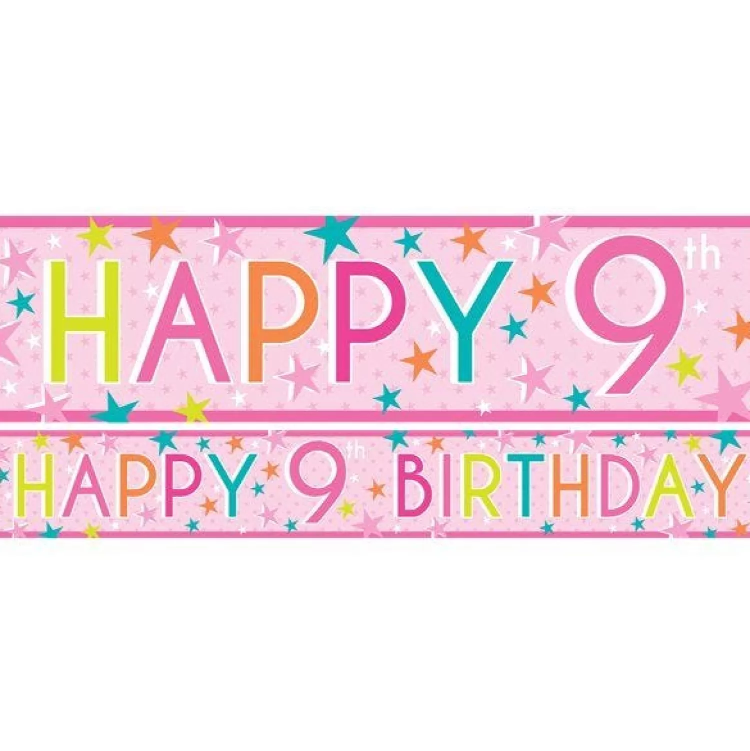 Cheap Party Delights Girls 9Th Birthday Paper Banners - 1M (3Pk)