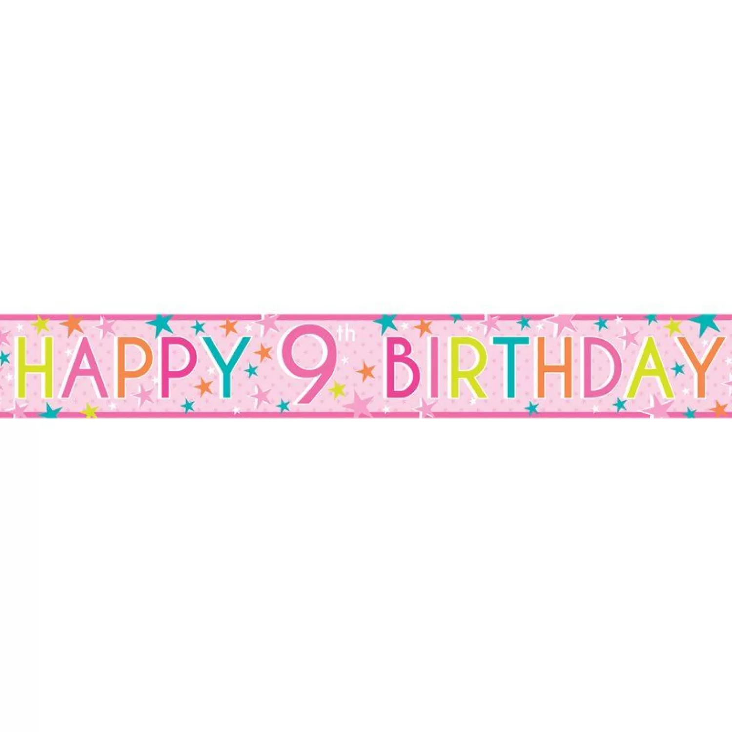 Cheap Party Delights Girls 9Th Birthday Paper Banners - 1M (3Pk)