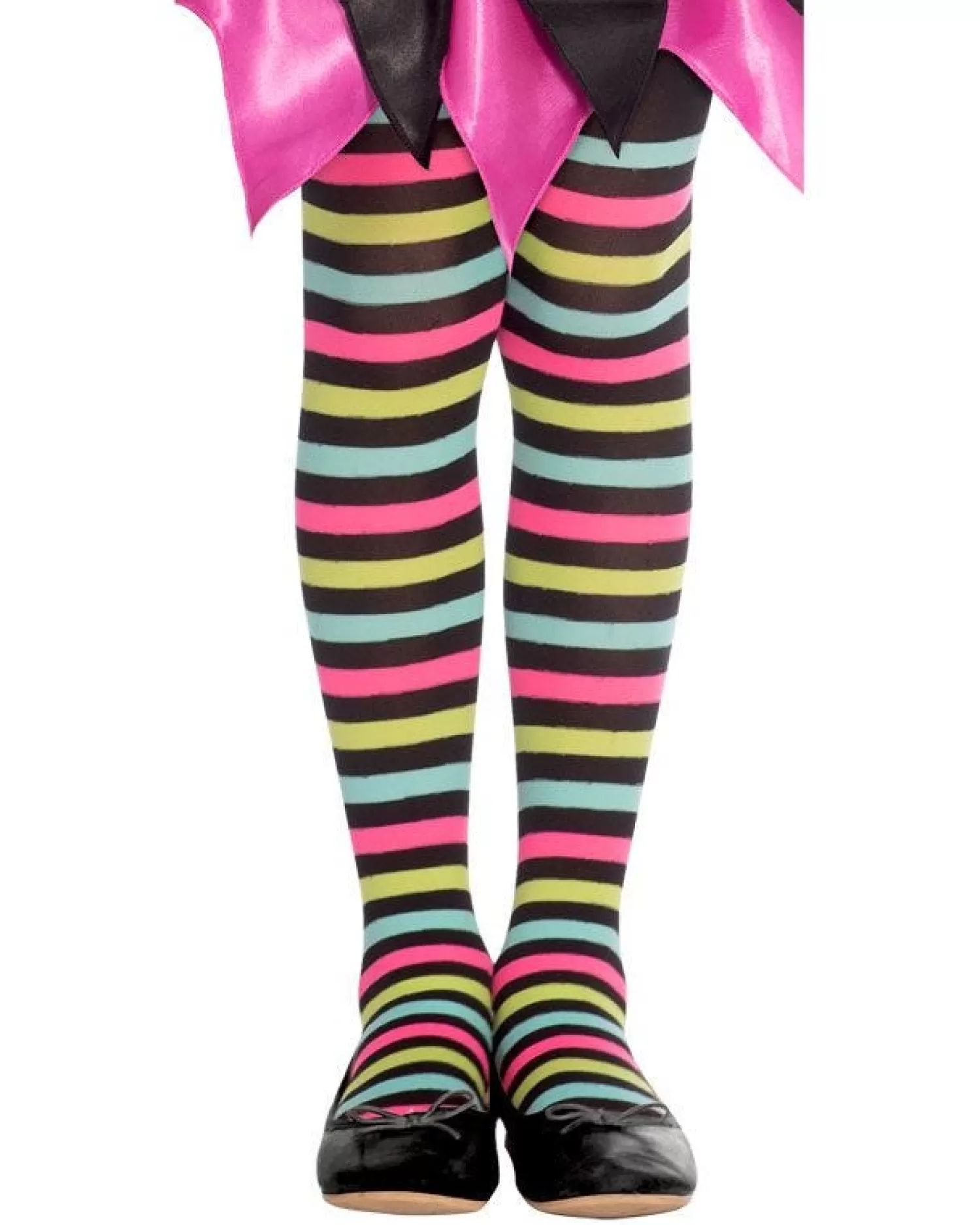 Girls Spot Witch Striped Tights<Party Delights Store