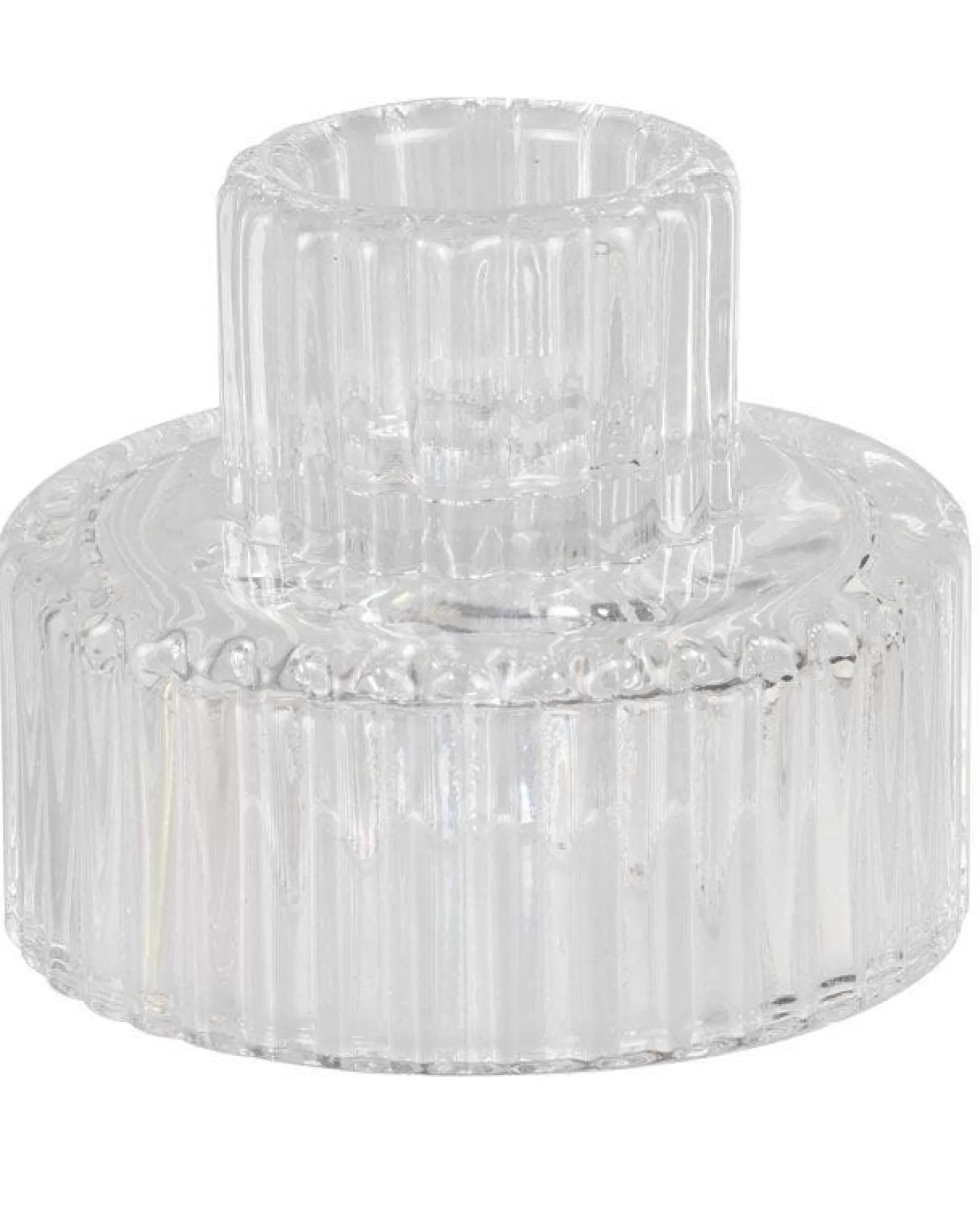 Glass Dinner Candle Holders (2Pk)<Party Delights Discount