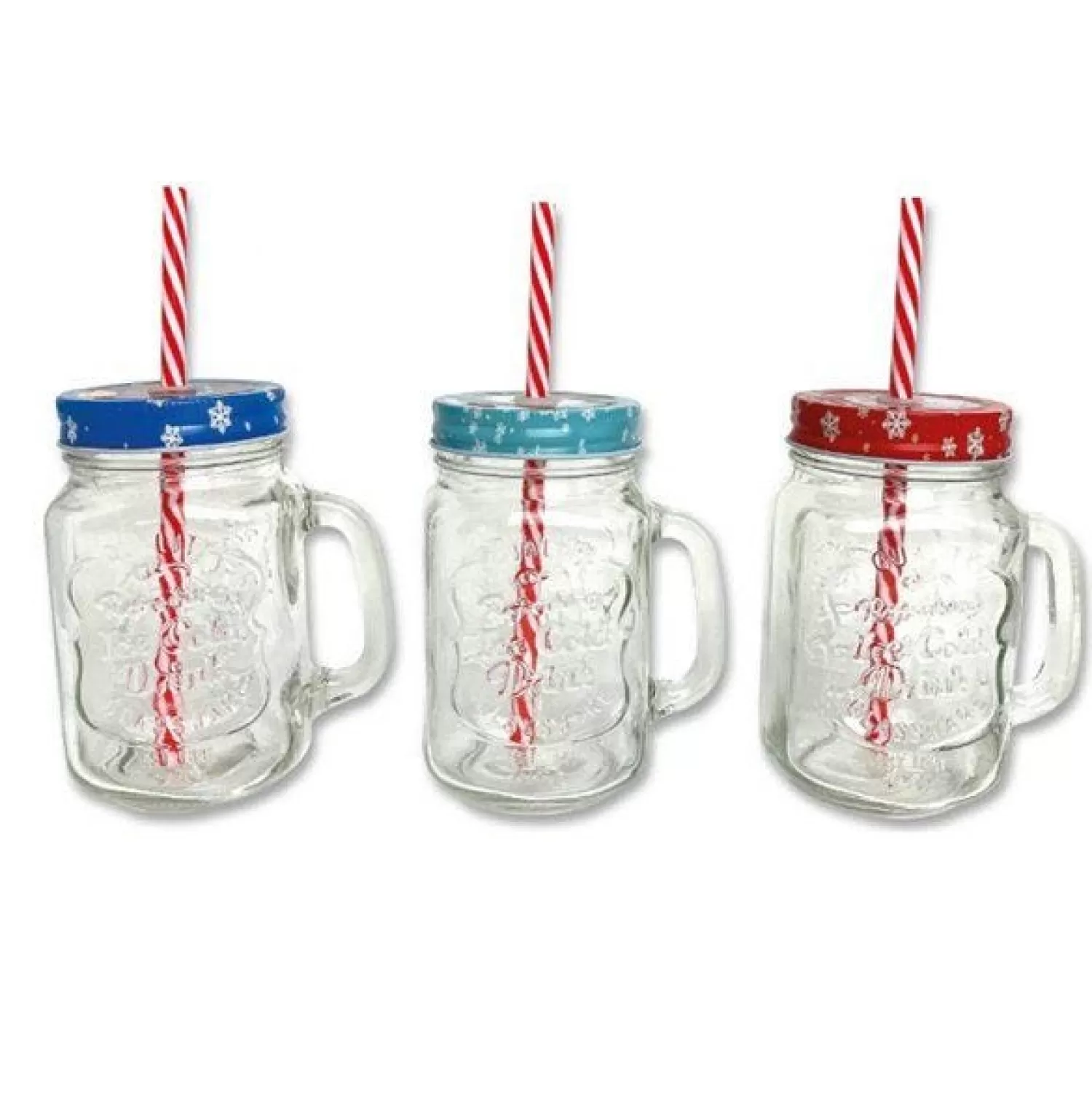 Glass Mason Jar - Assorted Designs<Party Delights Store