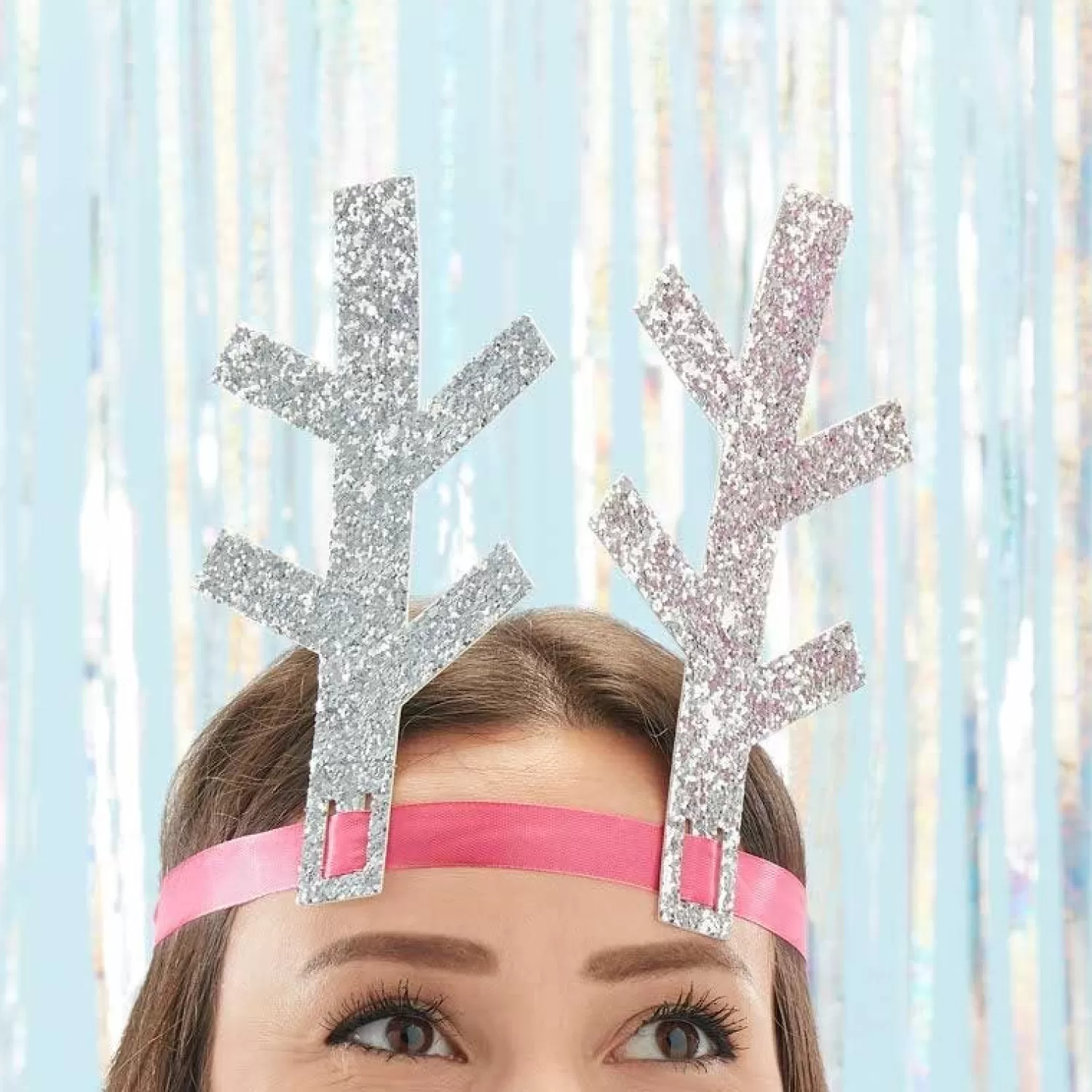 Glitter Antlers Headbands (5Pk)<Party Delights New