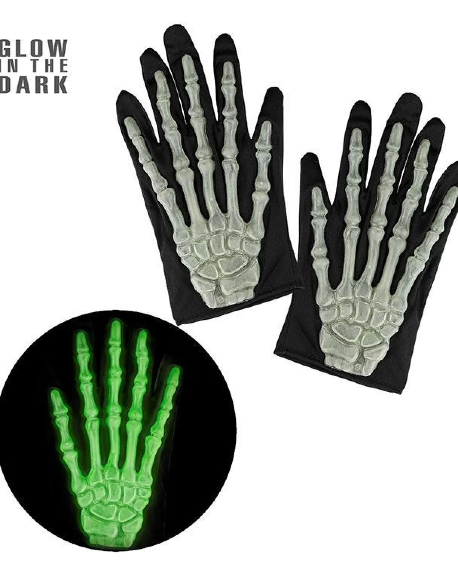 Glow In The Dark 3D Skeleton Gloves - Adult<Party Delights Fashion