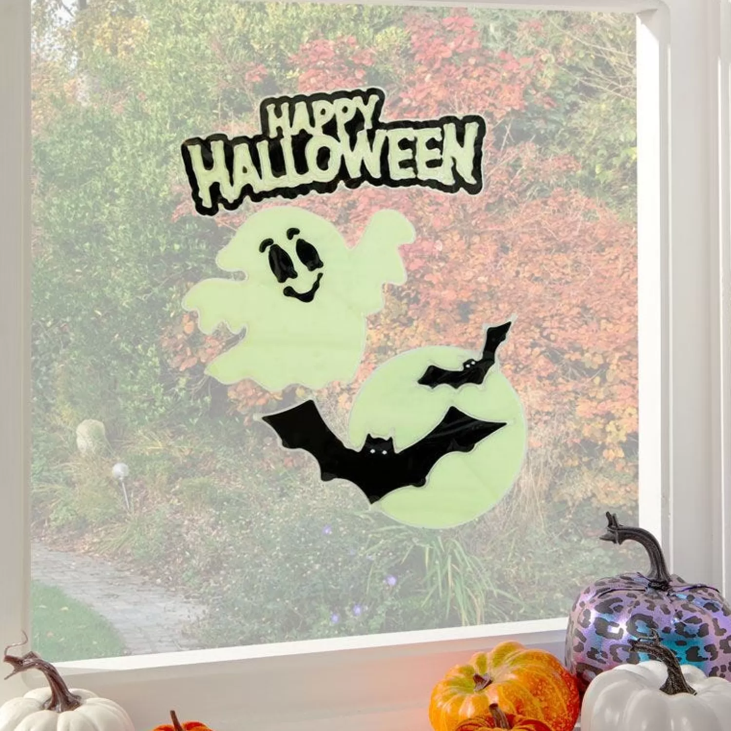 Glow In The Dark Window Clings - 20Cm - Assorted<Party Delights New