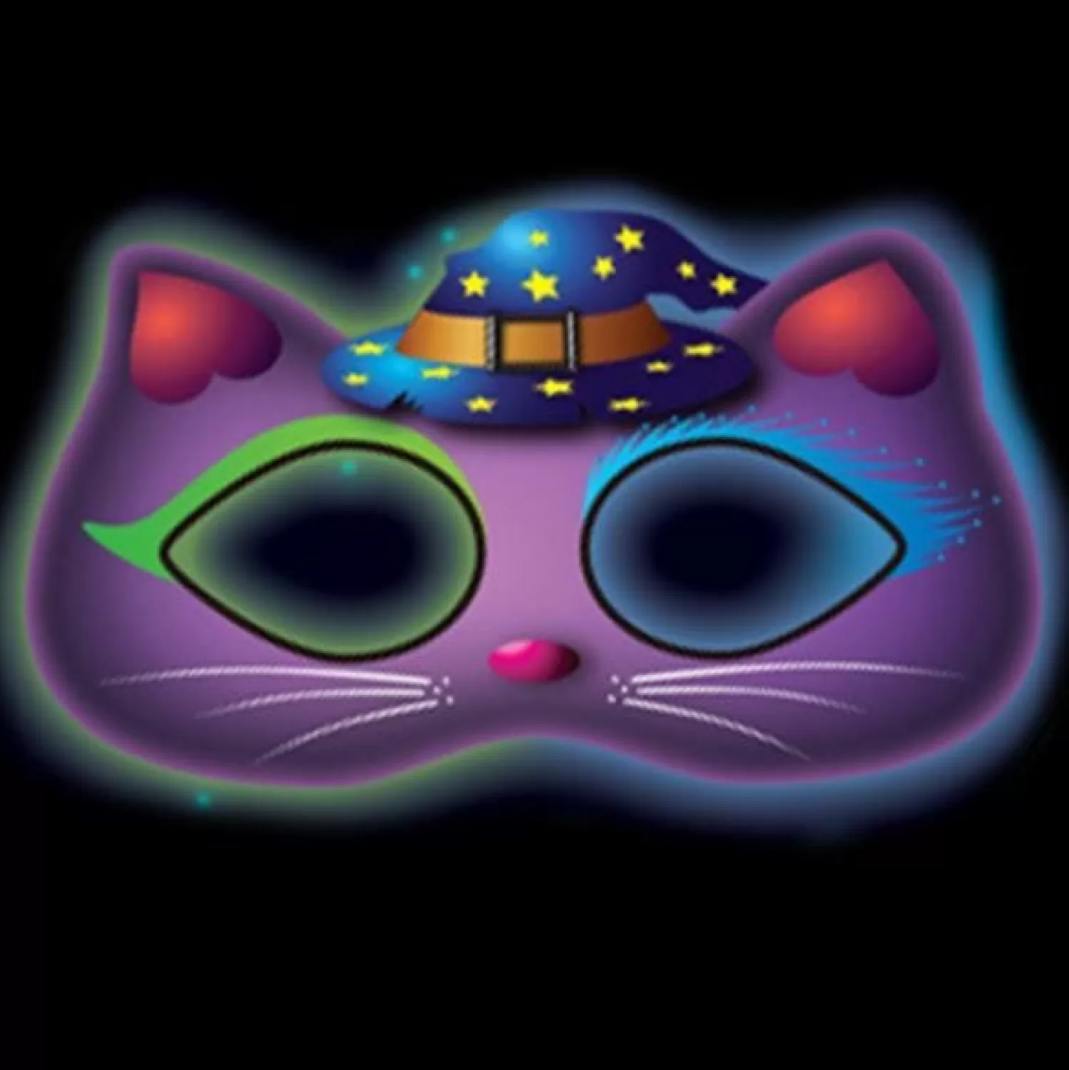 Glow Stick Cat Mask - 19Cm<Party Delights Outlet