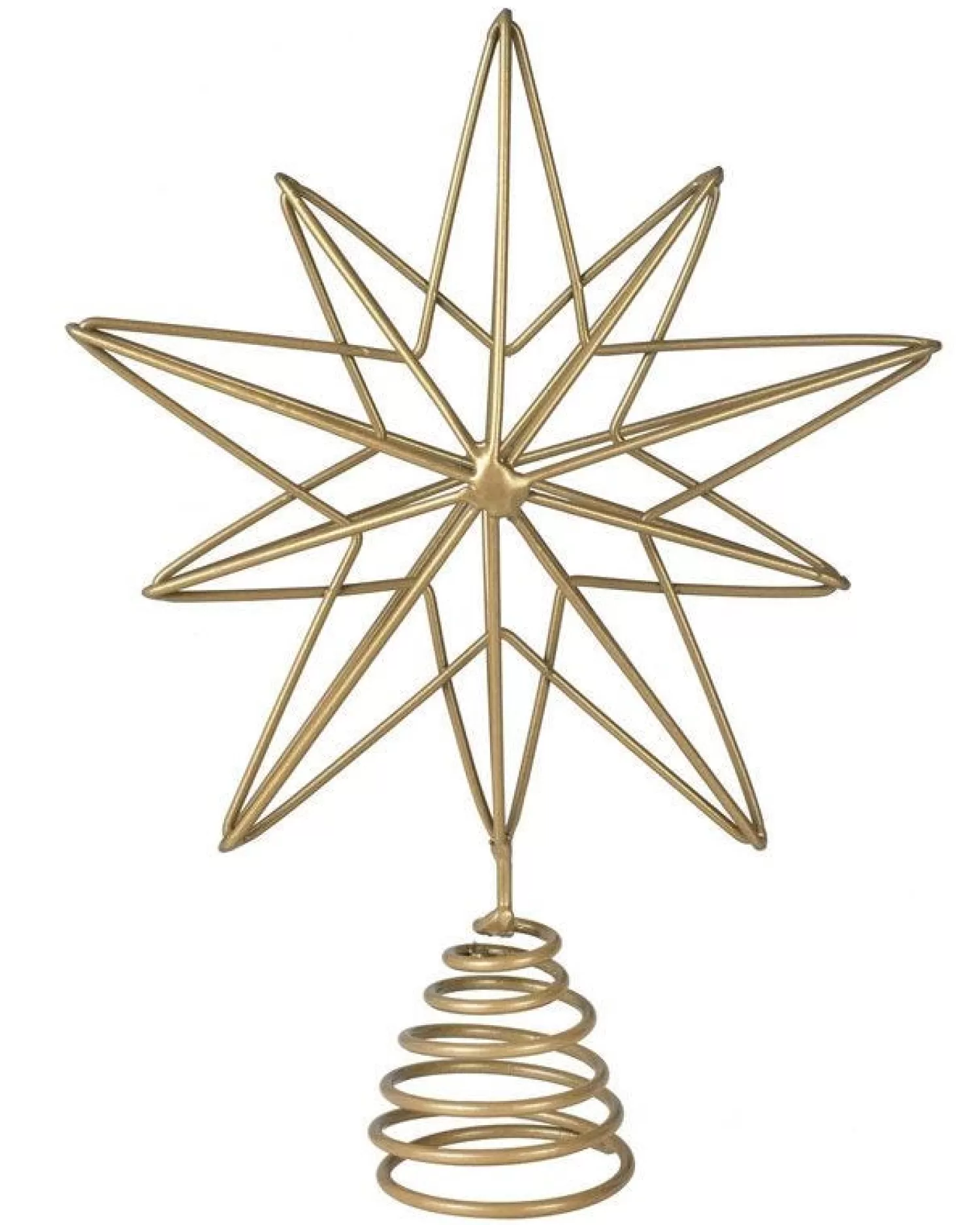 Gold 3D Wire Star Tree Topper<Party Delights Clearance