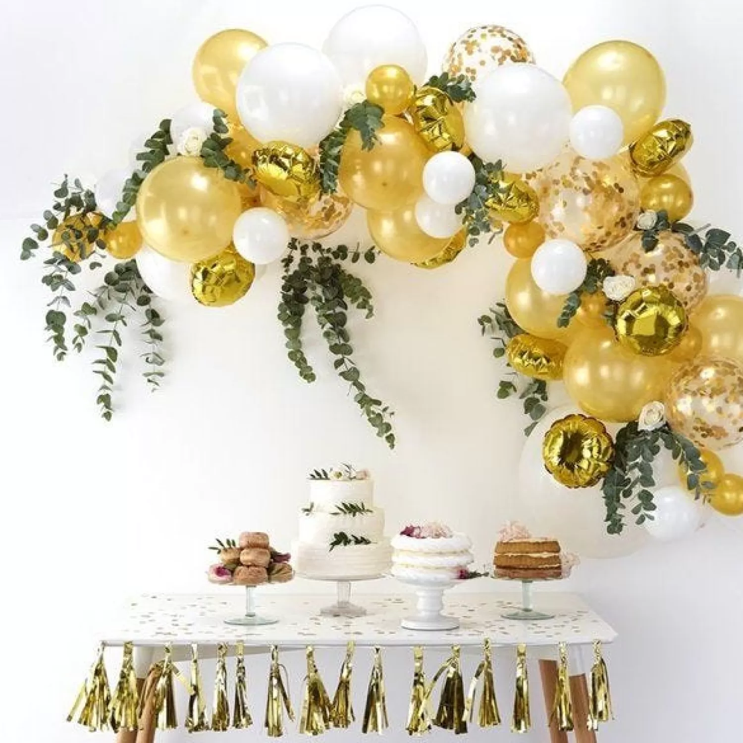 Best Sale Party Delights Gold Balloon Arch - 70 Balloons