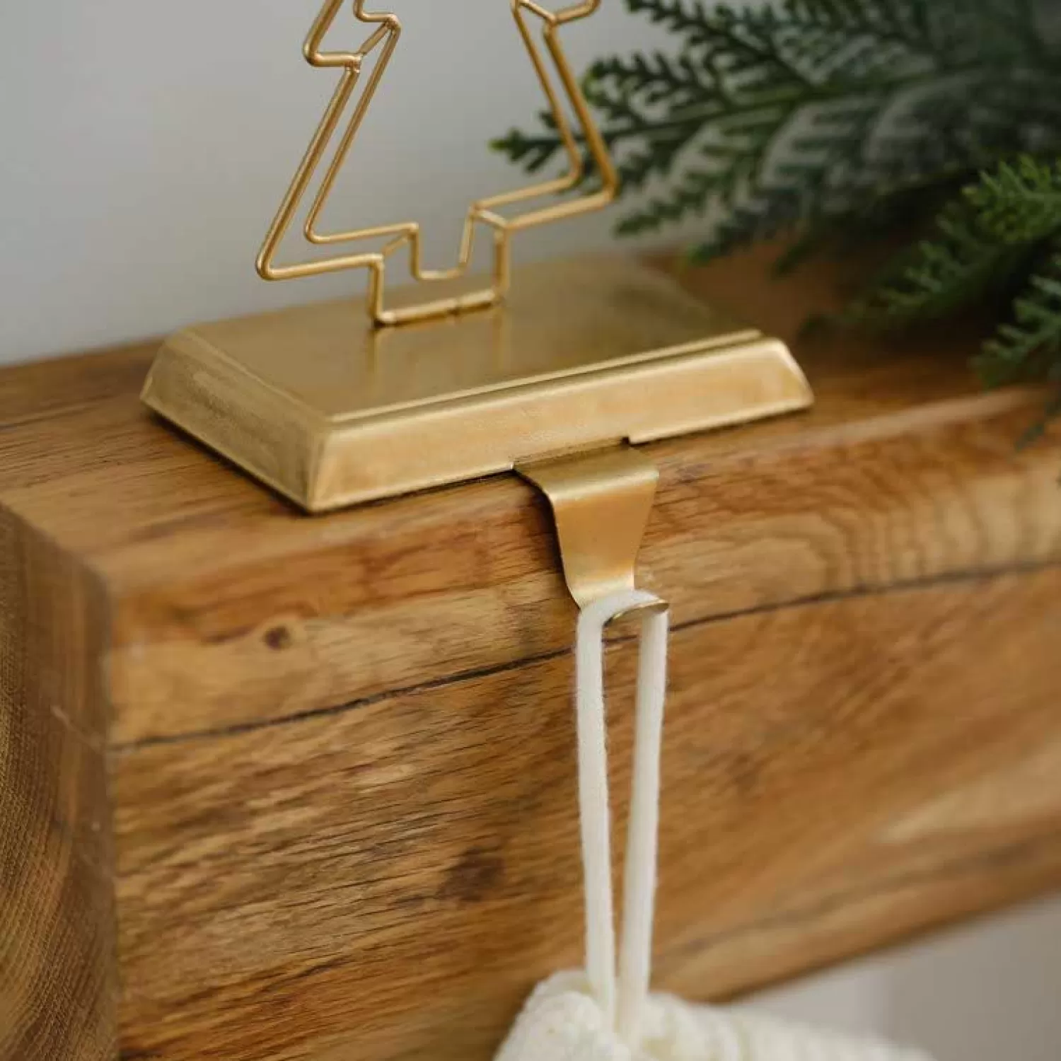 Gold Christmas Tree Stocking Holder - 17Cm<Party Delights Online