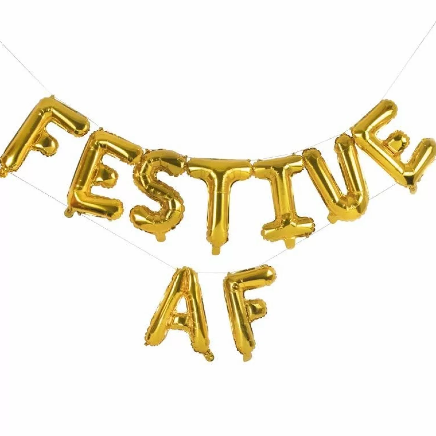 Best Sale Party Delights Gold Festive Af Balloon Bunting - 16" Foil