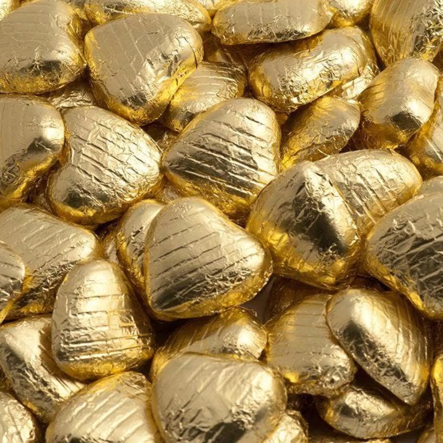 Flash Sale Party Delights Gold Foil Chocolate Hearts - 1Kg