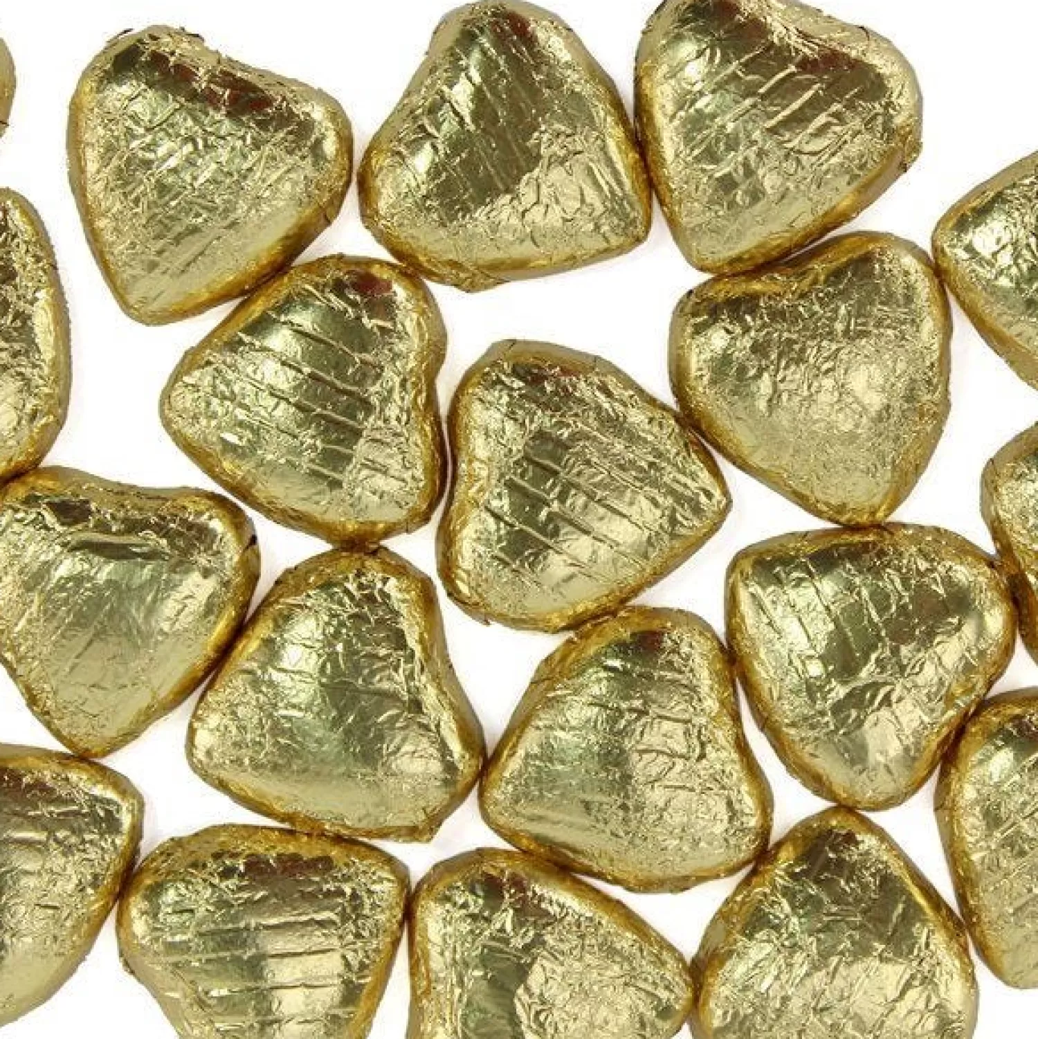 Clearance Party Delights Gold Foil Chocolate Hearts X20