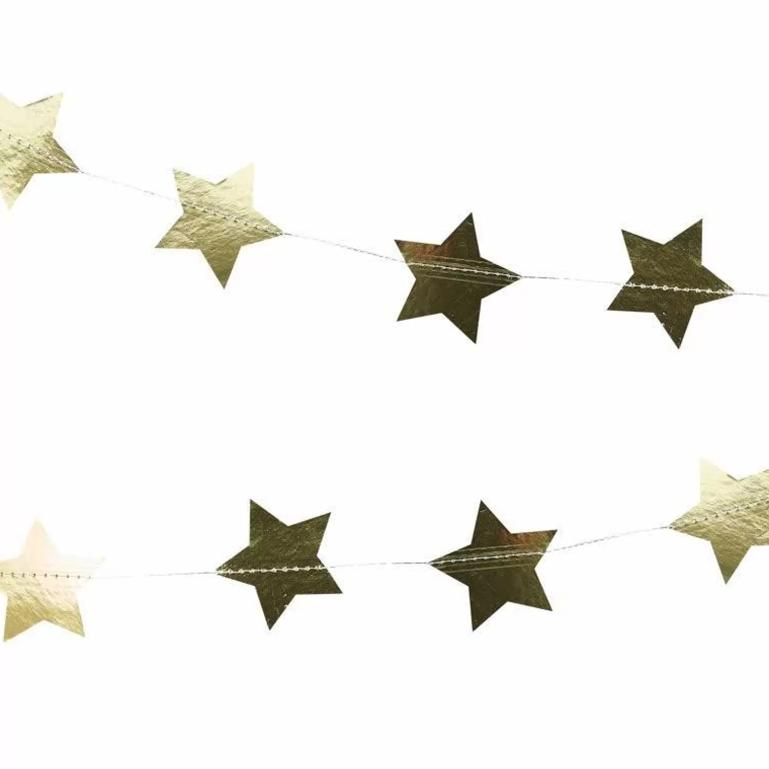 Gold Foiled Star Paper Garland - 5M<Party Delights Flash Sale