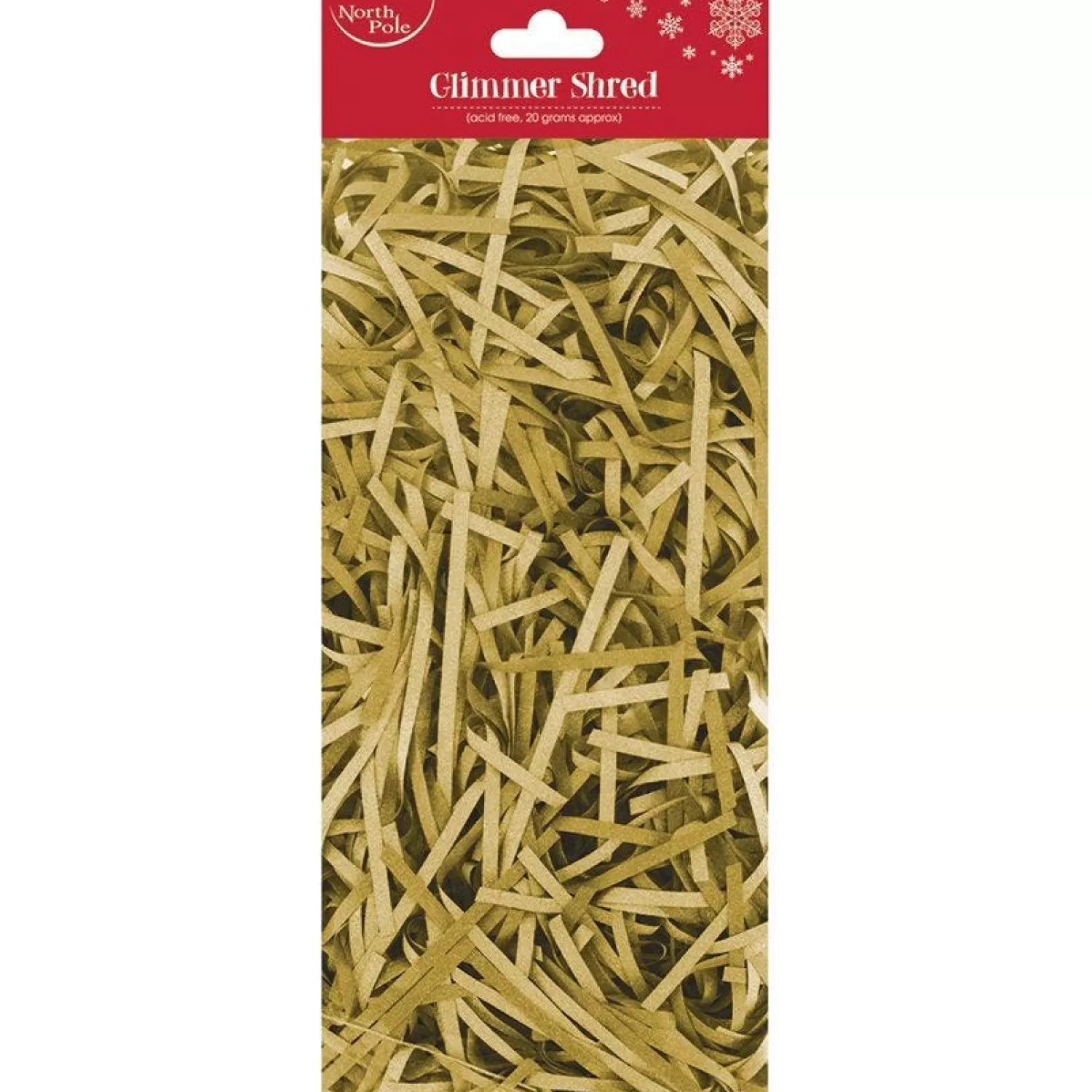 Gold Glimmer Shredded Tissue Paper (20G Pack)<Party Delights Sale