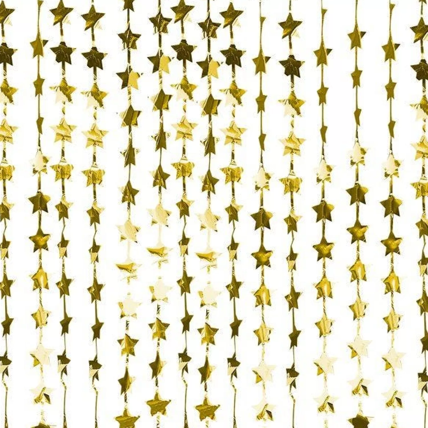 Gold Glitter Star Foil Backdrop Curtain - 2M<Party Delights Sale