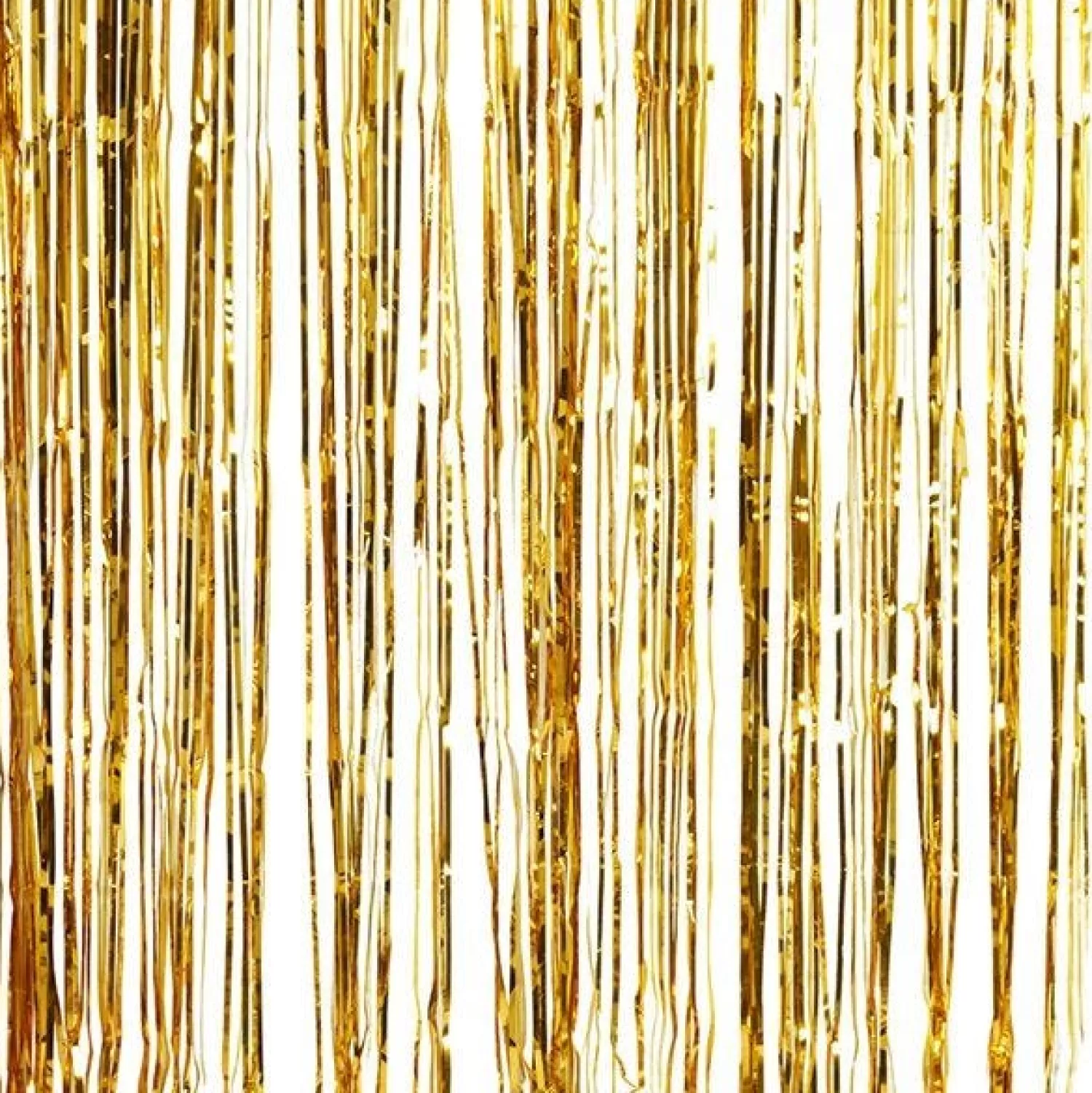 Discount Party Delights Gold Metallic Foil Fringe Curtain