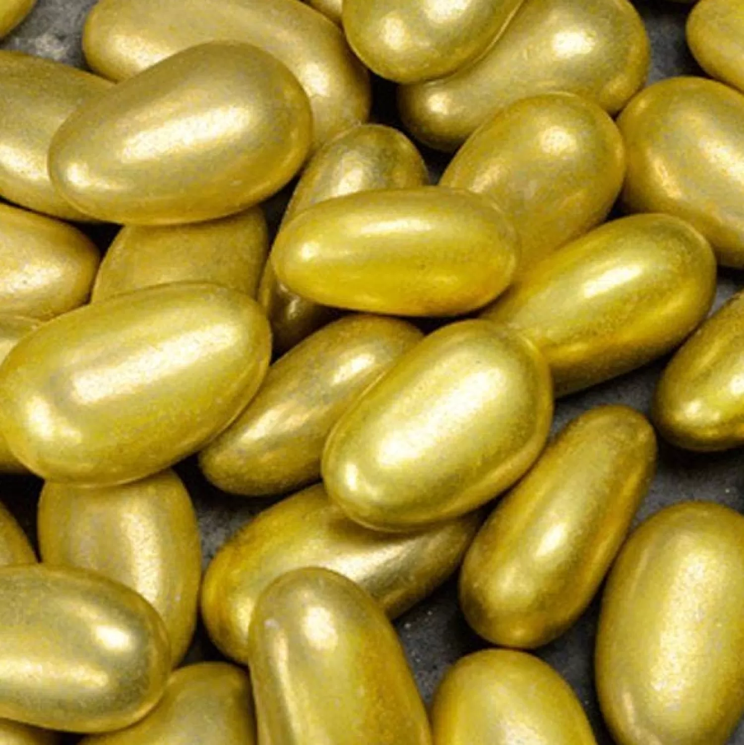 Discount Party Delights Gold Metallic Sugared Almonds - 1Kg