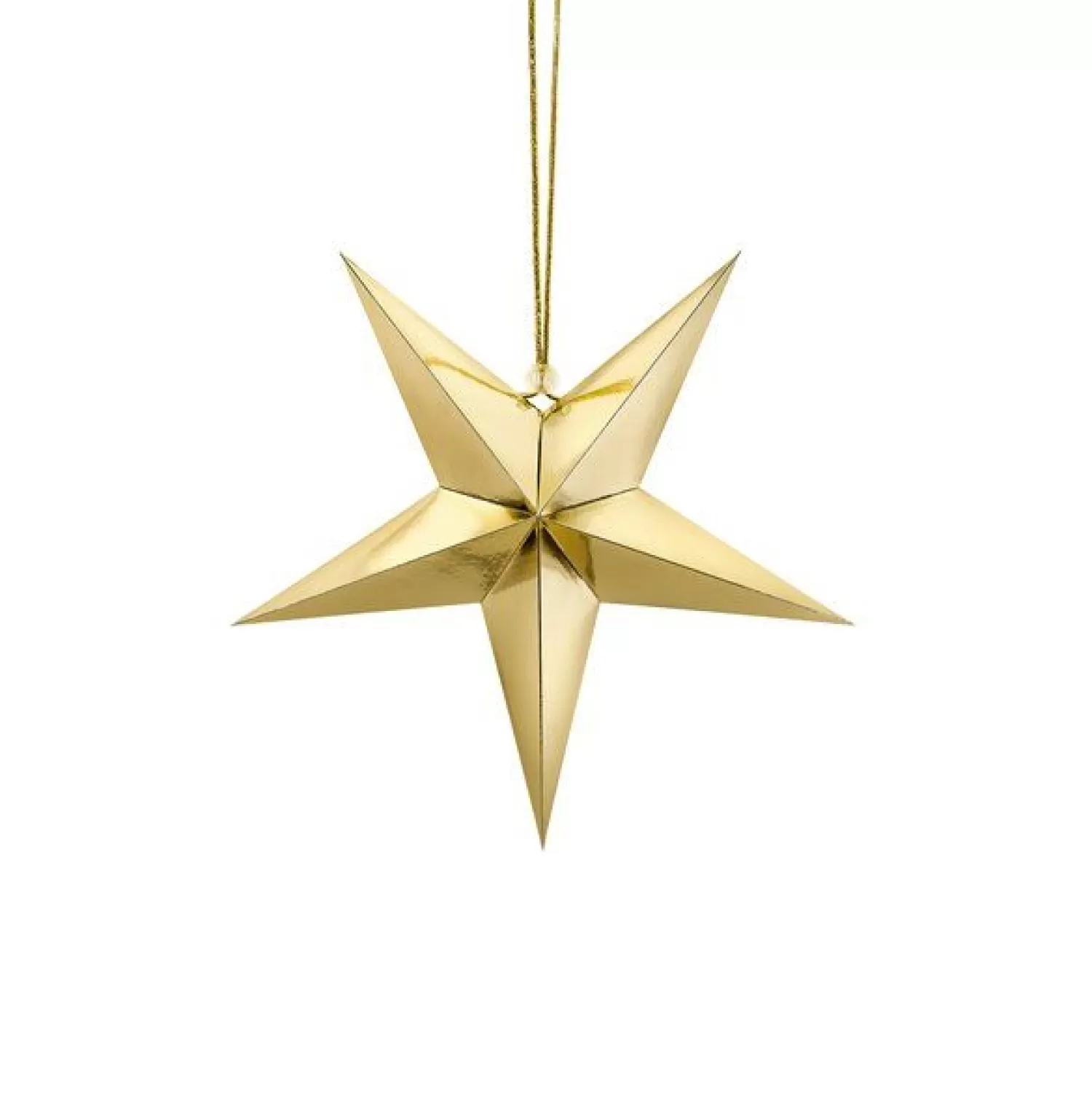 Gold Paper Hanging Star - 30Cm<Party Delights Cheap