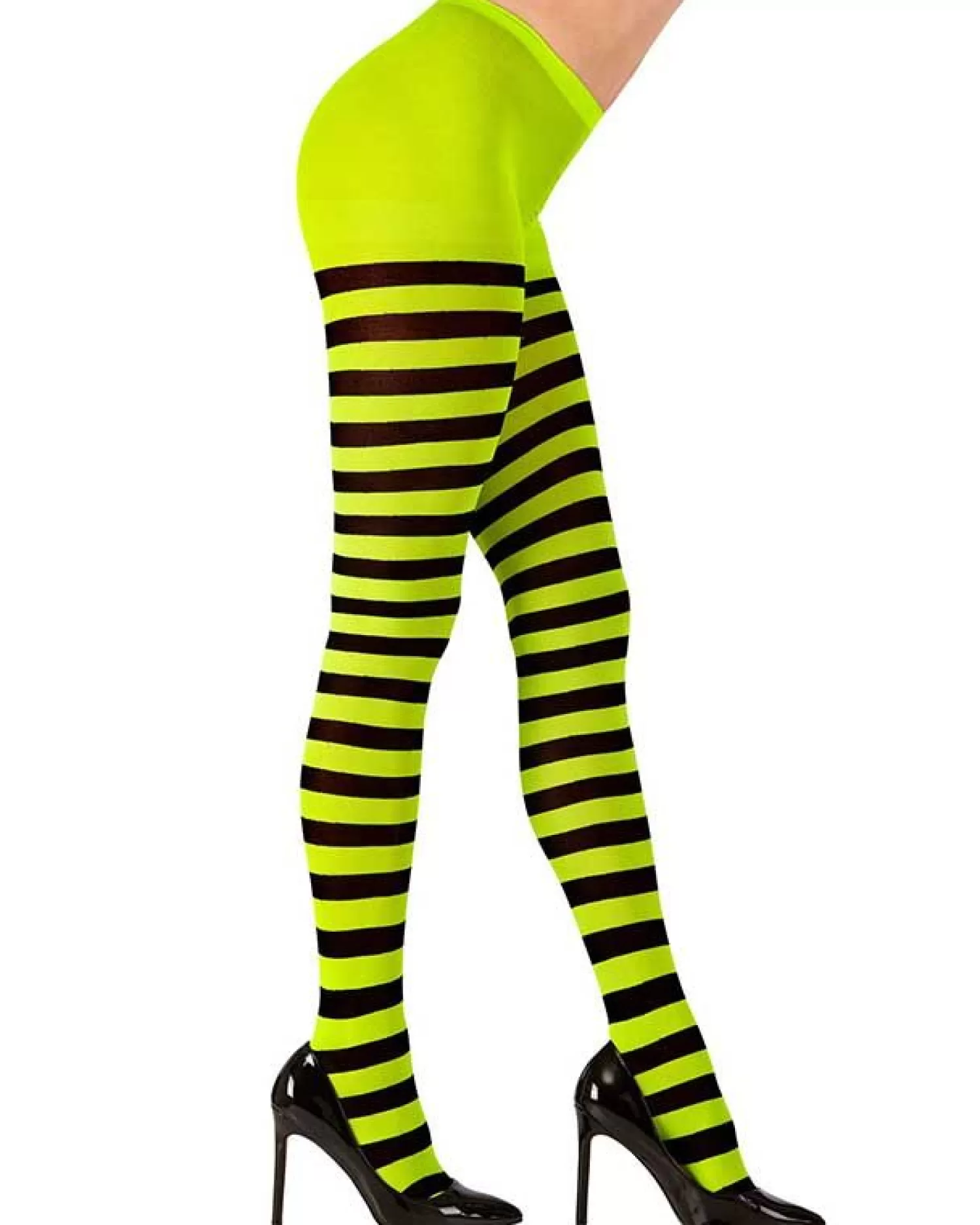 Green & Black Tights - Adult One Size<Party Delights Sale