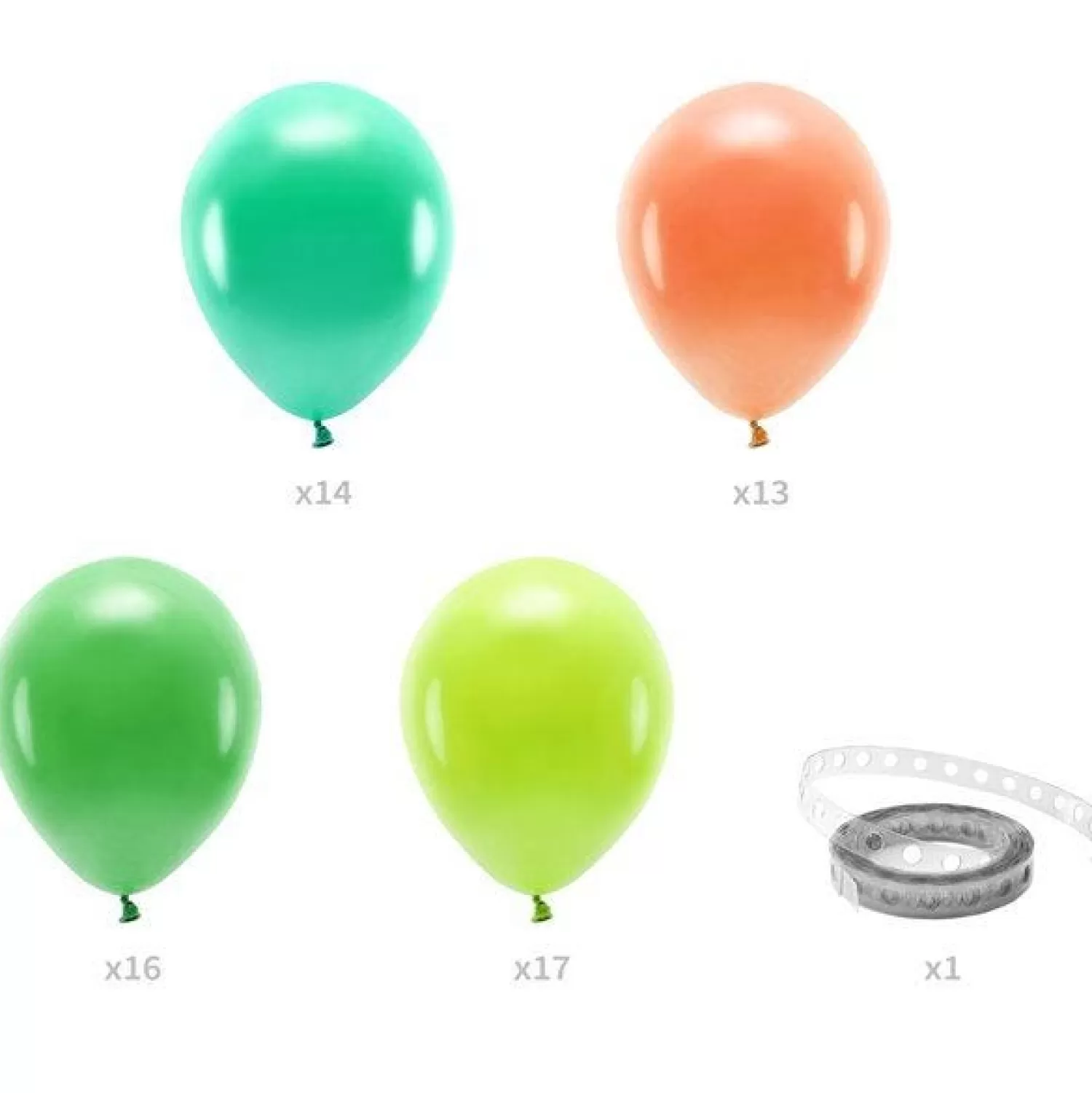 New Party Delights Green & Orange Tropical Balloon Arch Garland - 60 Balloons