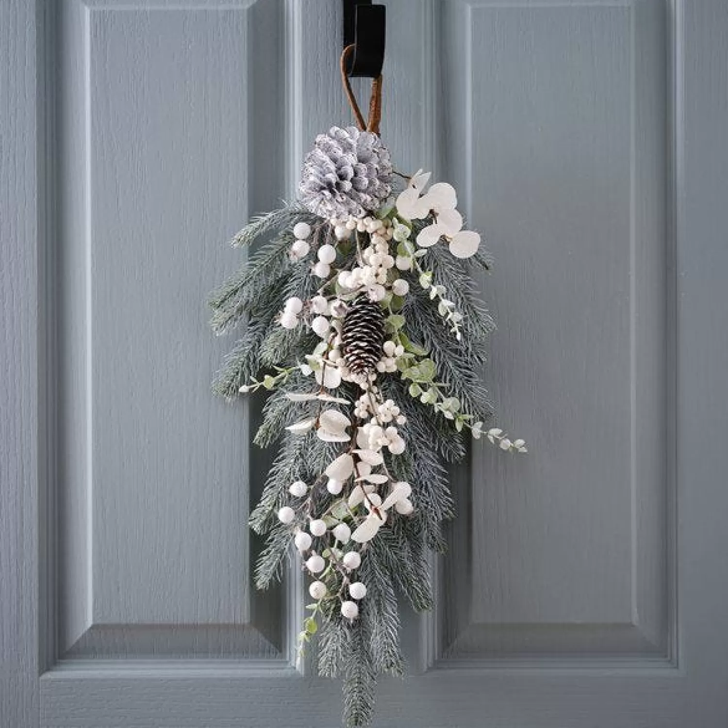 Green And White Foliage Door Swag<Party Delights Fashion