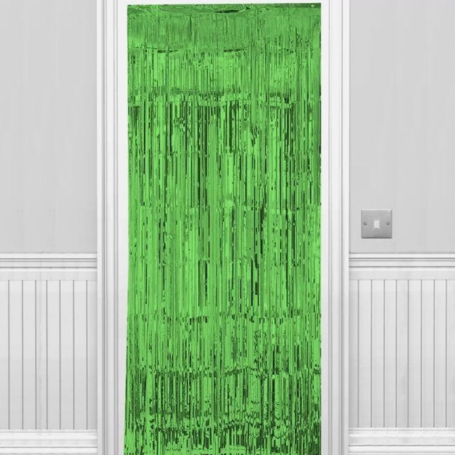 Discount Party Delights Green Foil Door Curtain - 2.4M X 92Cm