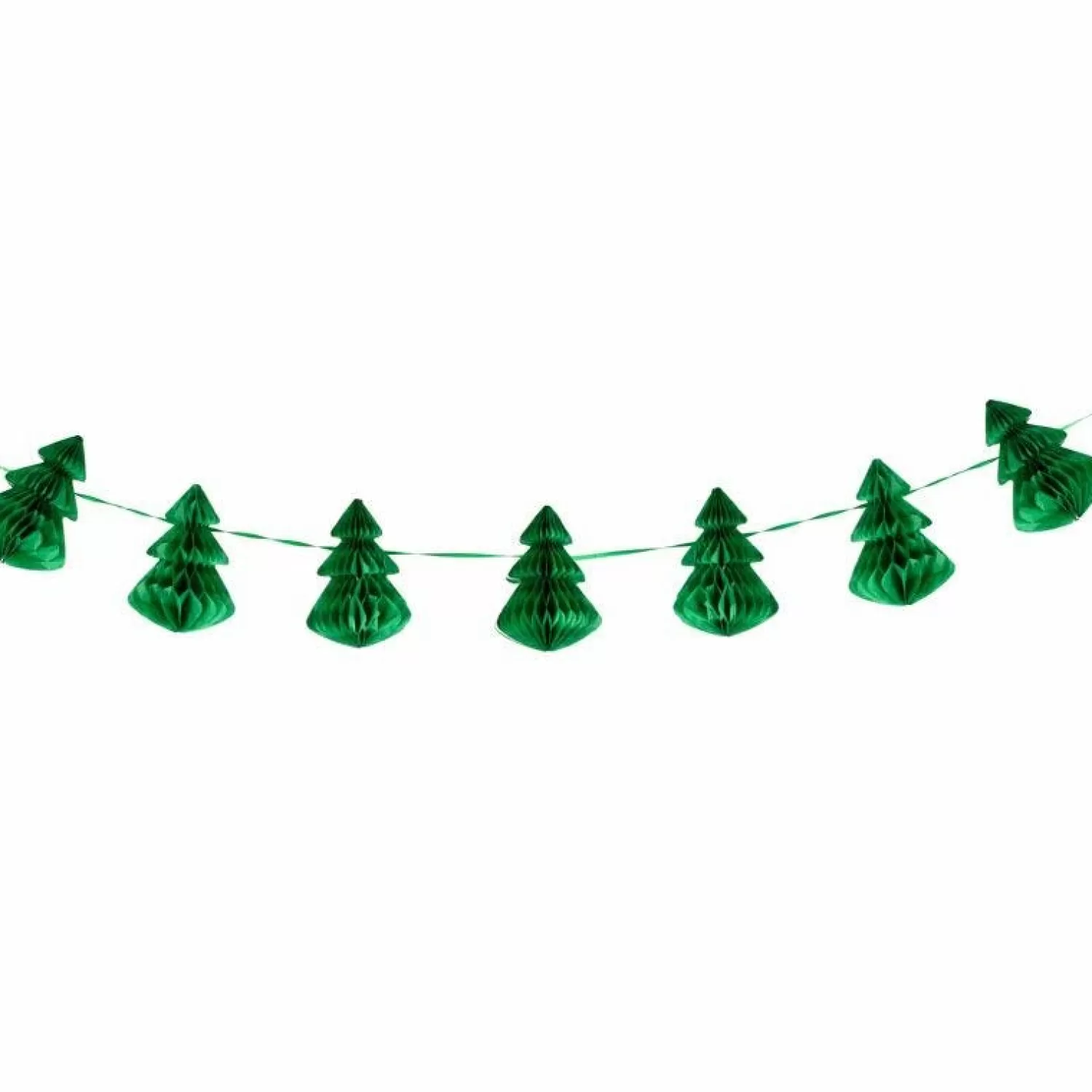 Green Honeycomb Trees Paper Garland - 2M<Party Delights Clearance