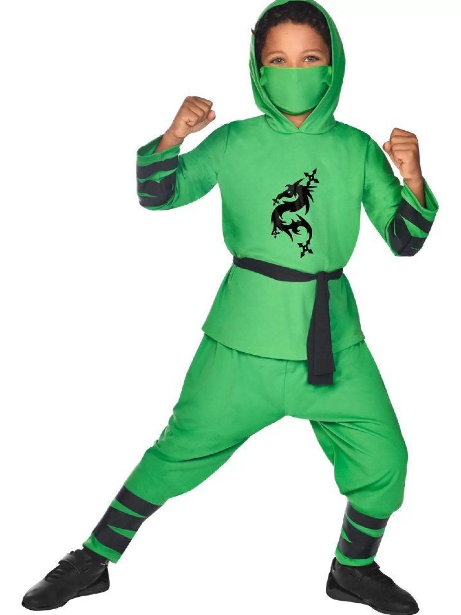 Green Ninja Warrior - Child And Teen Costume<Party Delights Shop