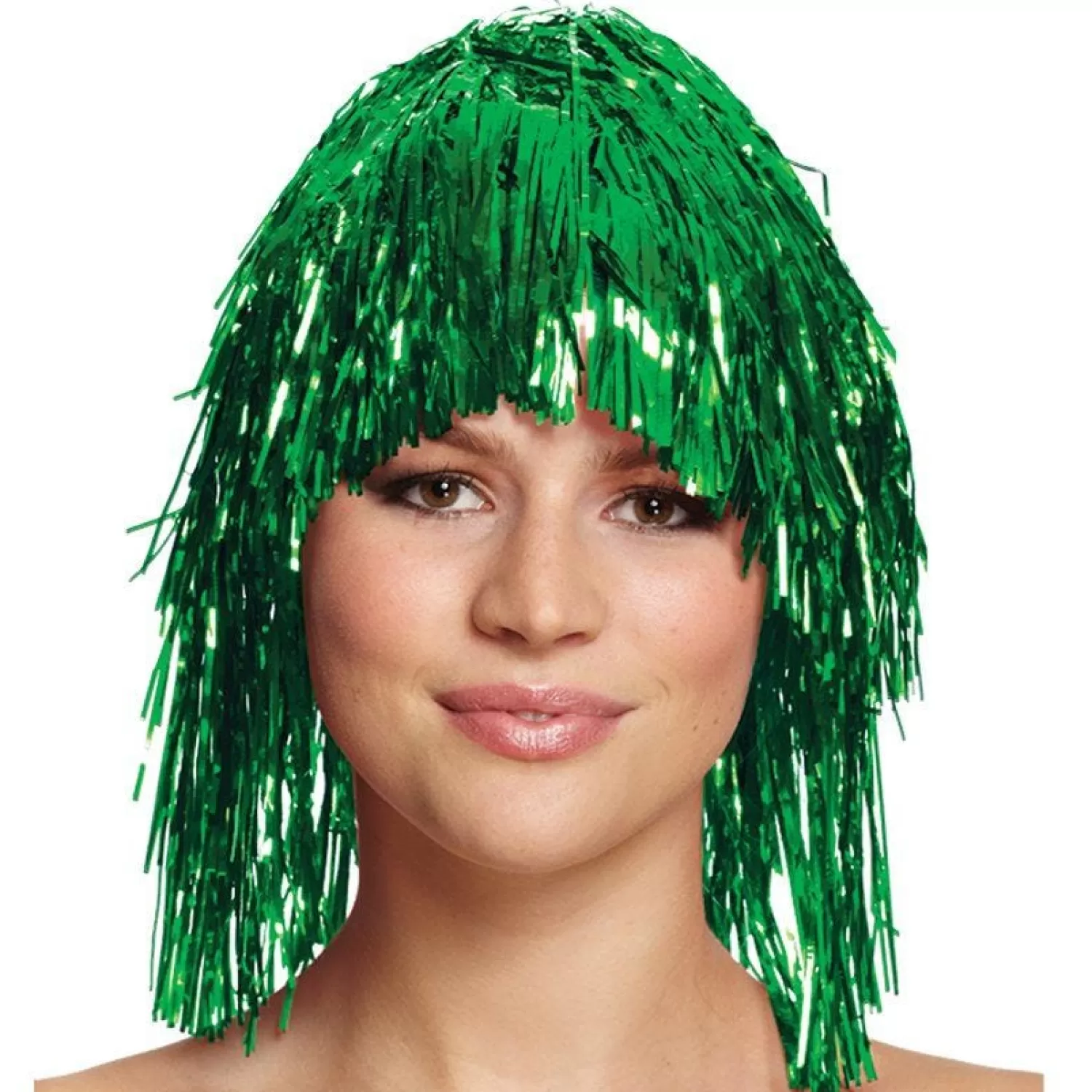 New Party Delights Green Tinsel Wig