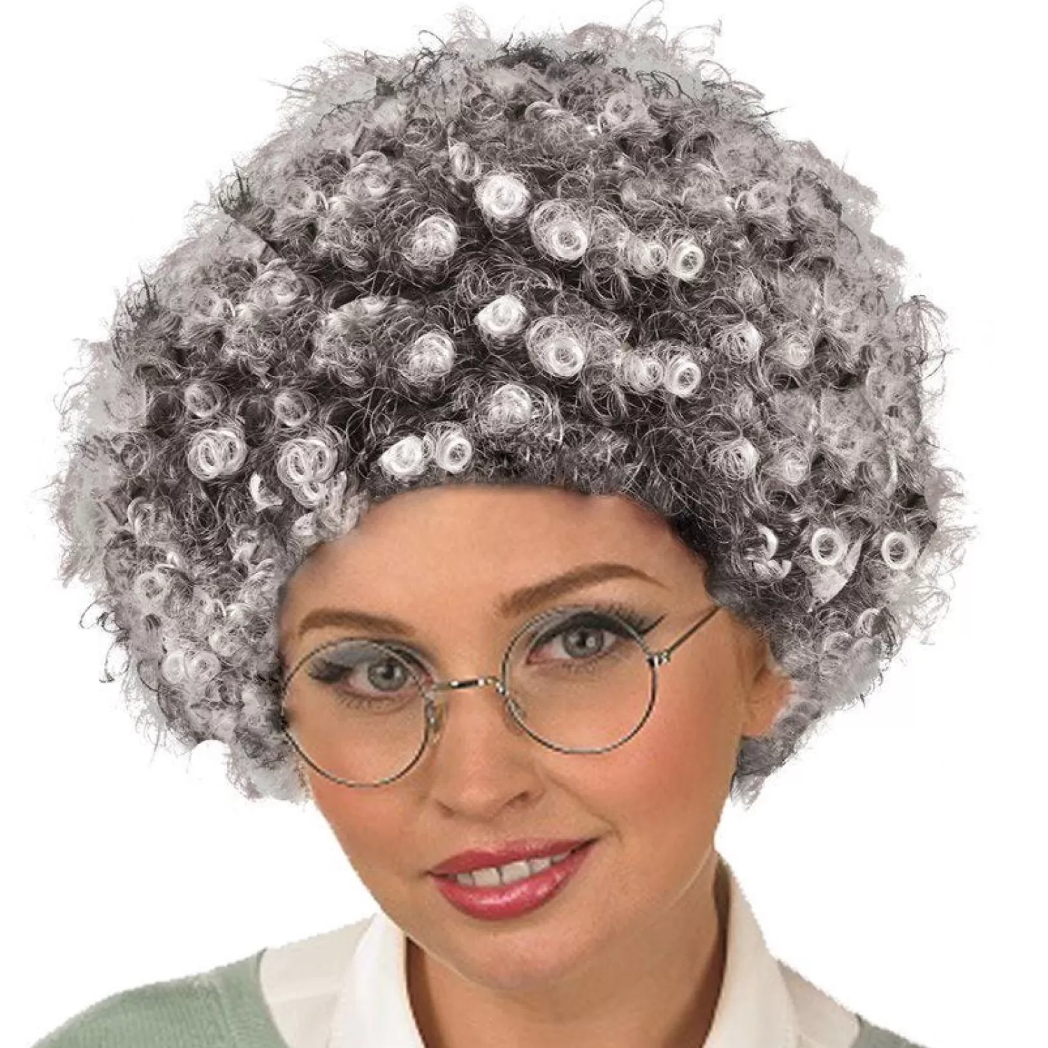 Discount Party Delights Grey Afro Wig