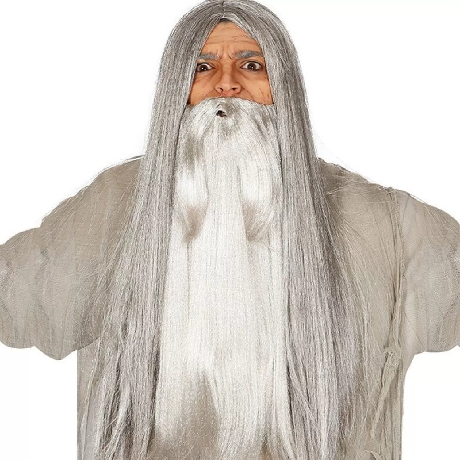 Grey Long Wig<Party Delights Shop