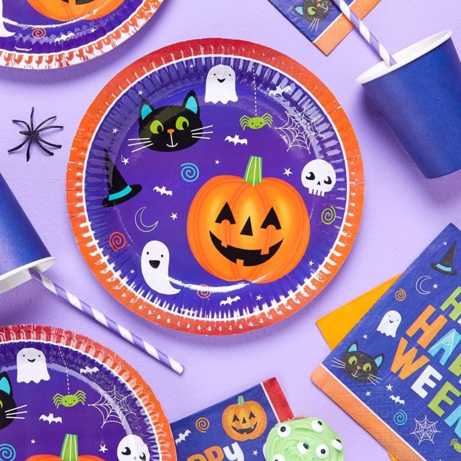 Hallo-Ween Friends Plates 23Cm (8Pk)<Party Delights Online