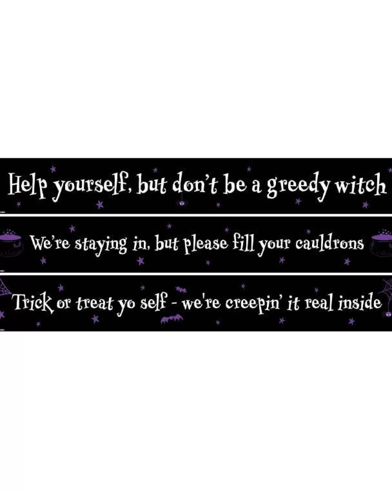 Halloween Help Yourself Paper Banners - 1M<Party Delights Shop