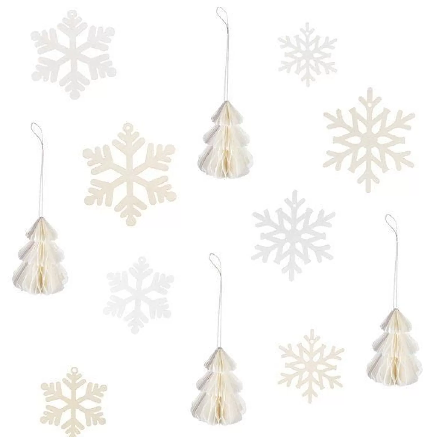 Hanging Snowflake And Honeycomb Tree Accessory Kit<Party Delights Clearance