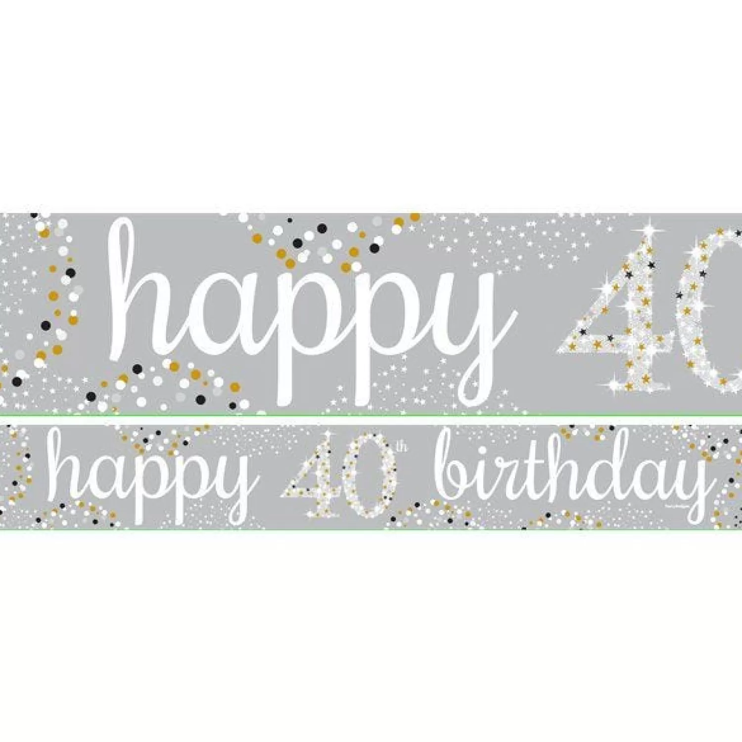 Fashion Party Delights Happy 40Th Birthday Celebration Paper Banners - 1M (3Pk)