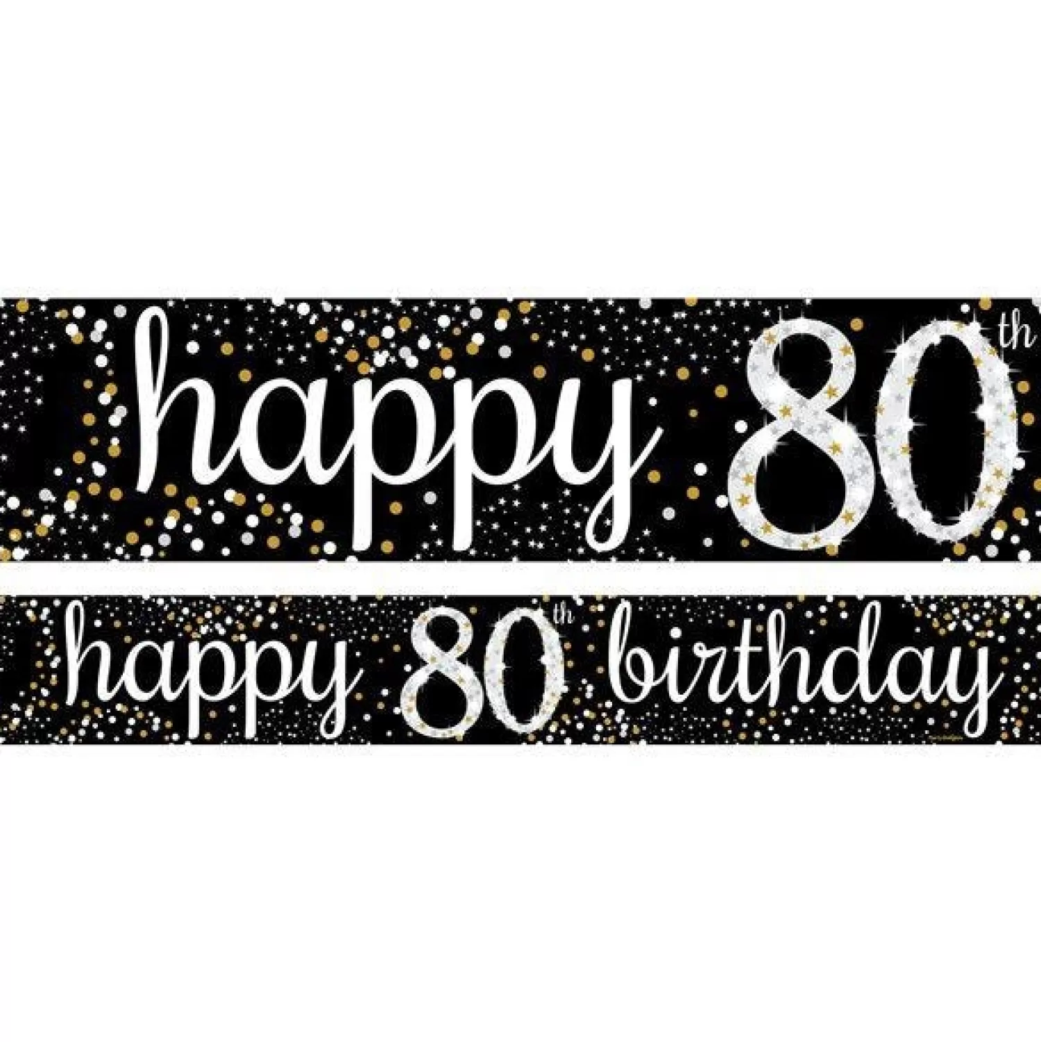 Flash Sale Party Delights Happy 80Th Birthday Paper Banners - 1M (3Pk)