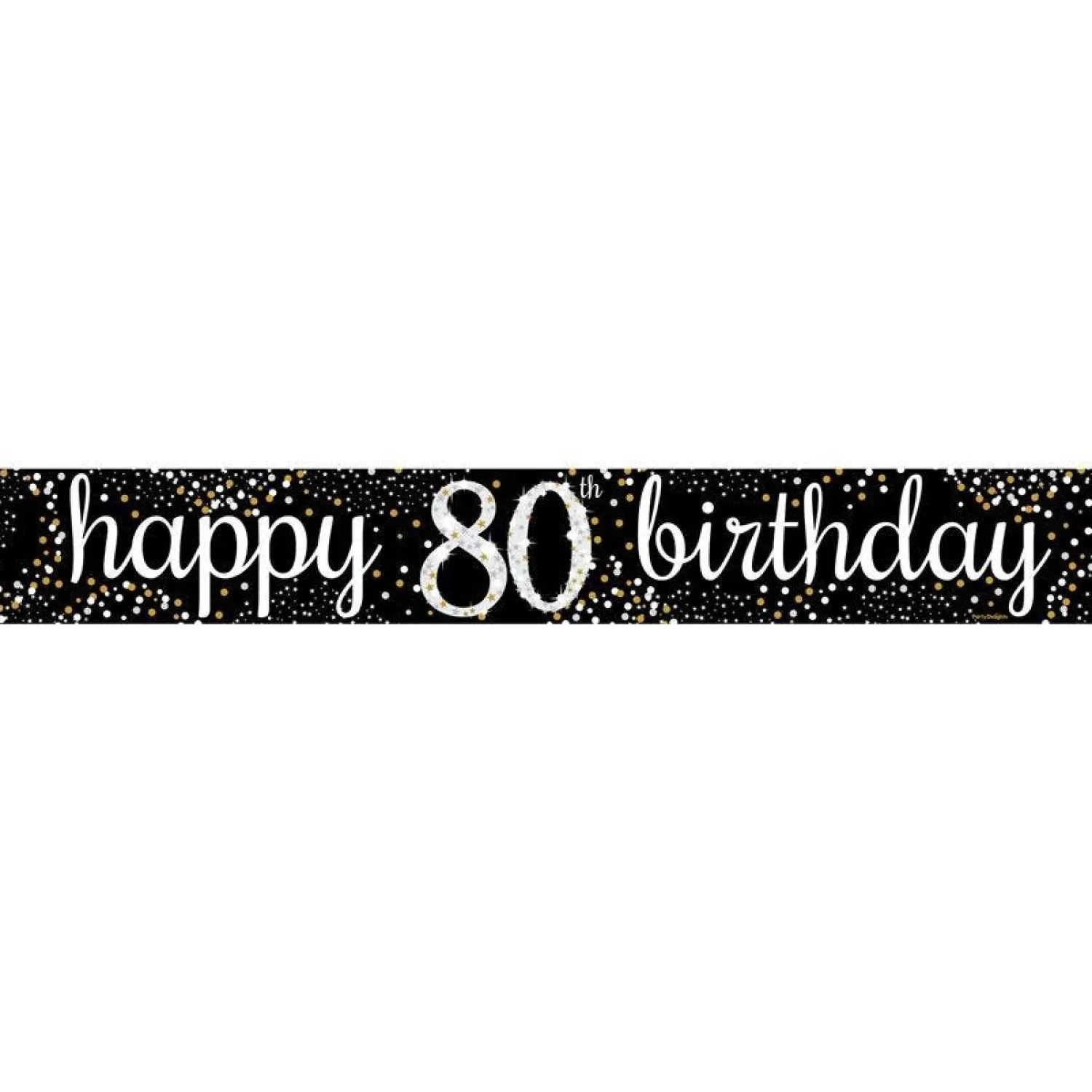 Flash Sale Party Delights Happy 80Th Birthday Paper Banners - 1M (3Pk)