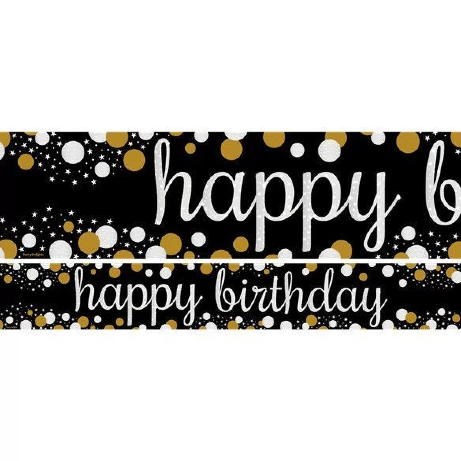 Fashion Party Delights Happy Birthday Paper Banners - 1M (3Pk)