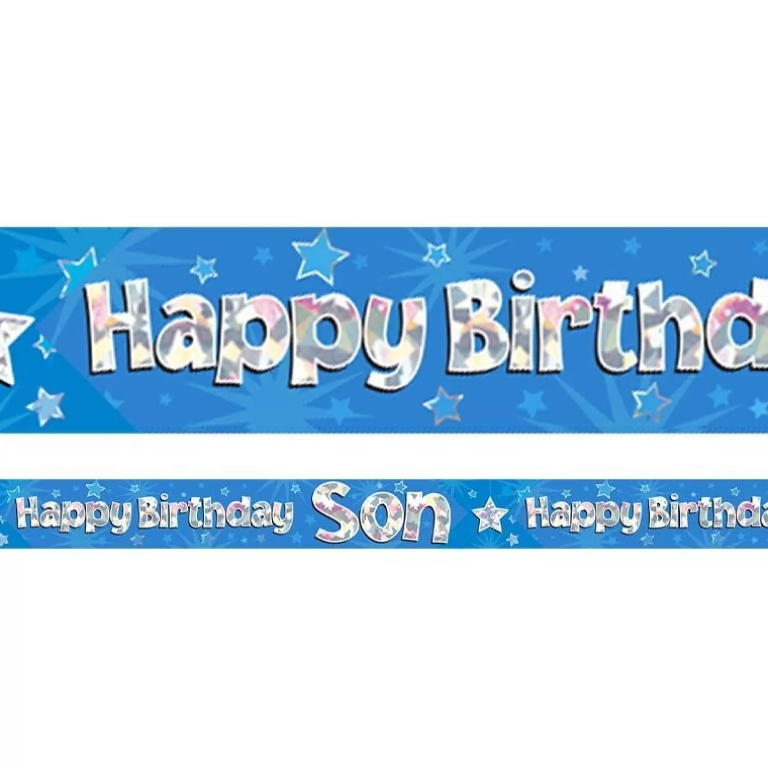 Discount Party Delights Happy Birthday Son Blue Foil Banner - 2.7M